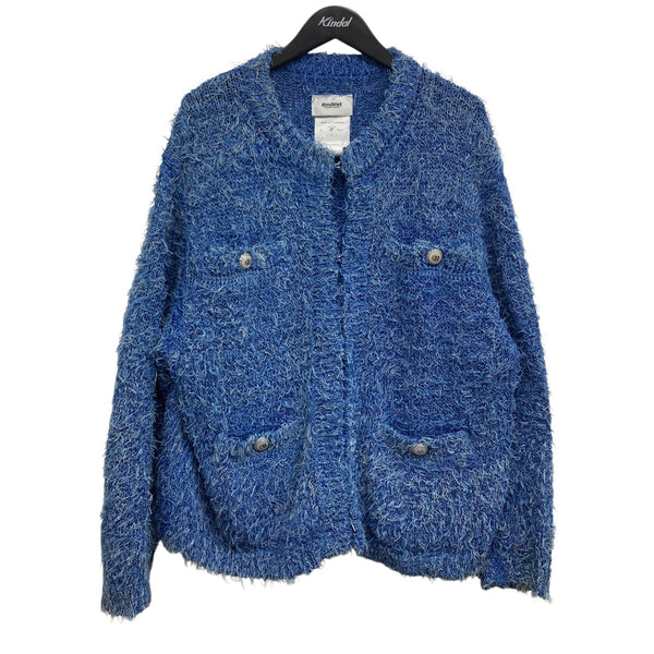 トップス doublet 25ss TWEED KNIT CARDIGAN doublet(ダブレット) 25SS TWEED KNIT CARDIGAN ヴィンテージ加工