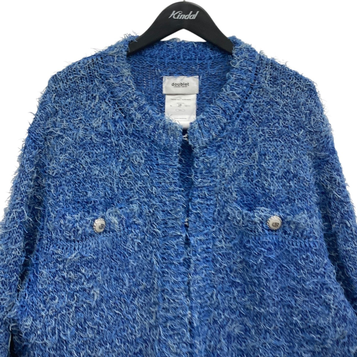 doublet(ダブレット) 25SS TWEED KNIT CARDIGAN ヴィンテージ加工