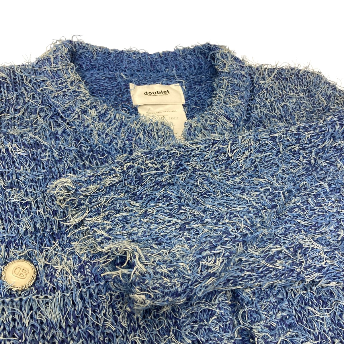 doublet(ダブレット) 25SS TWEED KNIT CARDIGAN ヴィンテージ加工