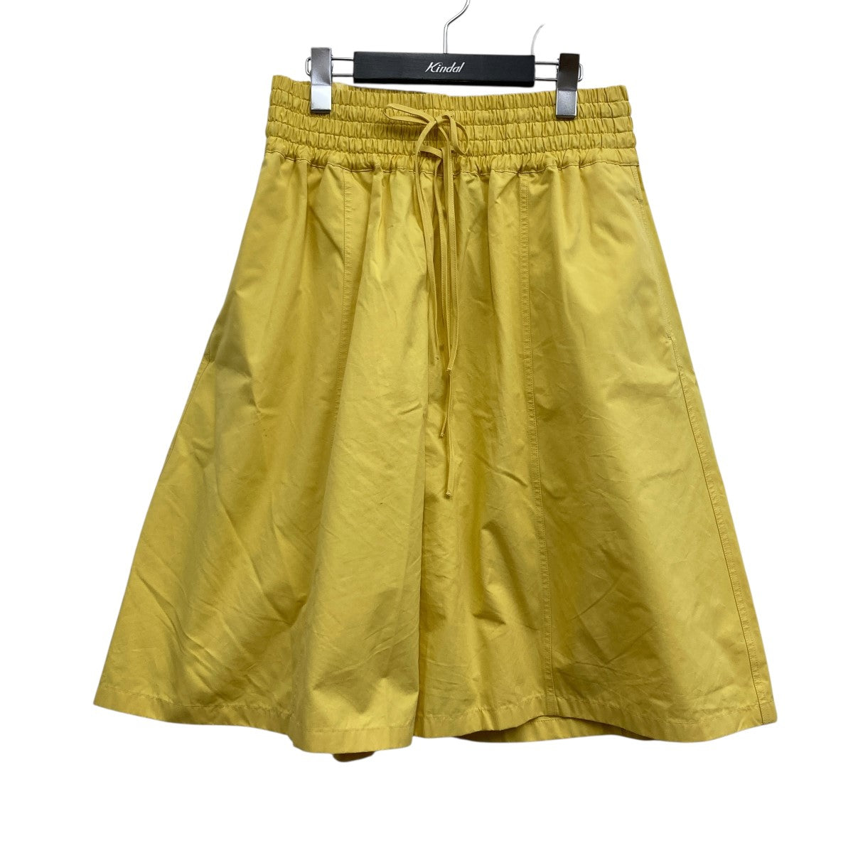 コットン ドローストリング ワイドレッグ ショートパンツ