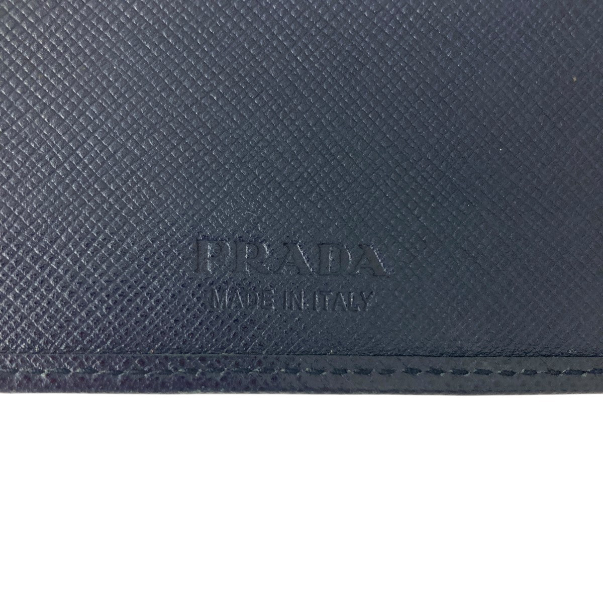 【美品・数回使用】 PRADA プラダ ネイビー 二つ折り財布 PRADA（プラダ） 財布 レディース ブランド 二つ折り財布 L字
