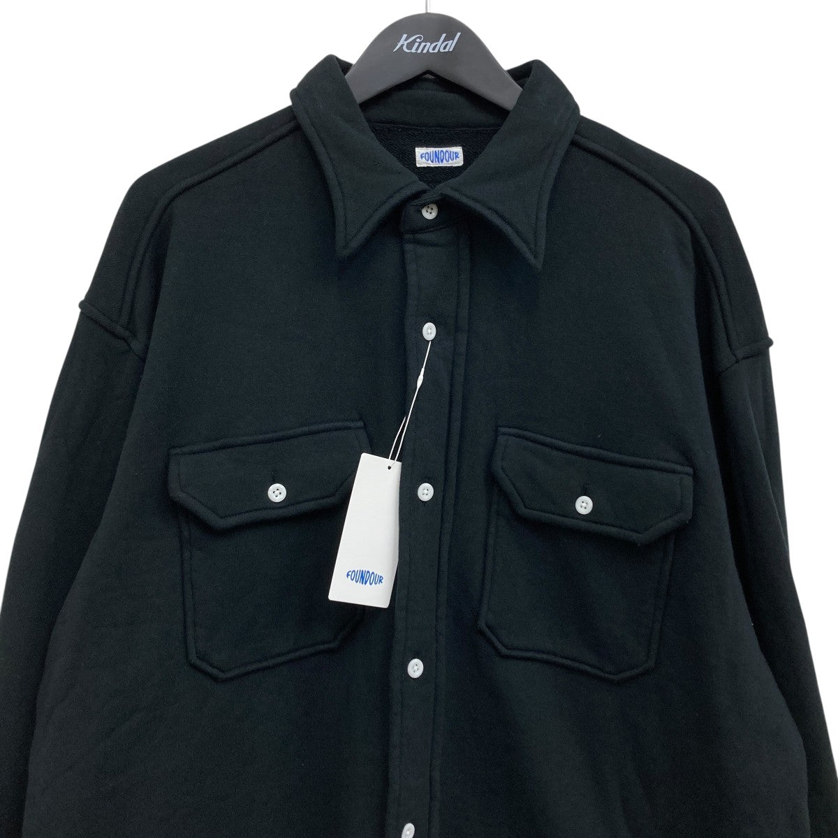 FOUMNDOUR 25AW SWEAT WORK SHIRT ワークシャツ 古着・中古-3枚目のアイテム画像