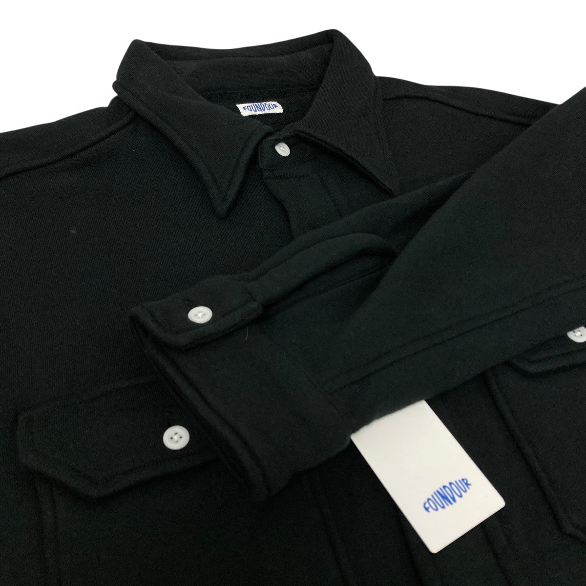 FOUMNDOUR 25AW SWEAT WORK SHIRT ワークシャツ 古着・中古-4枚目のアイテム画像