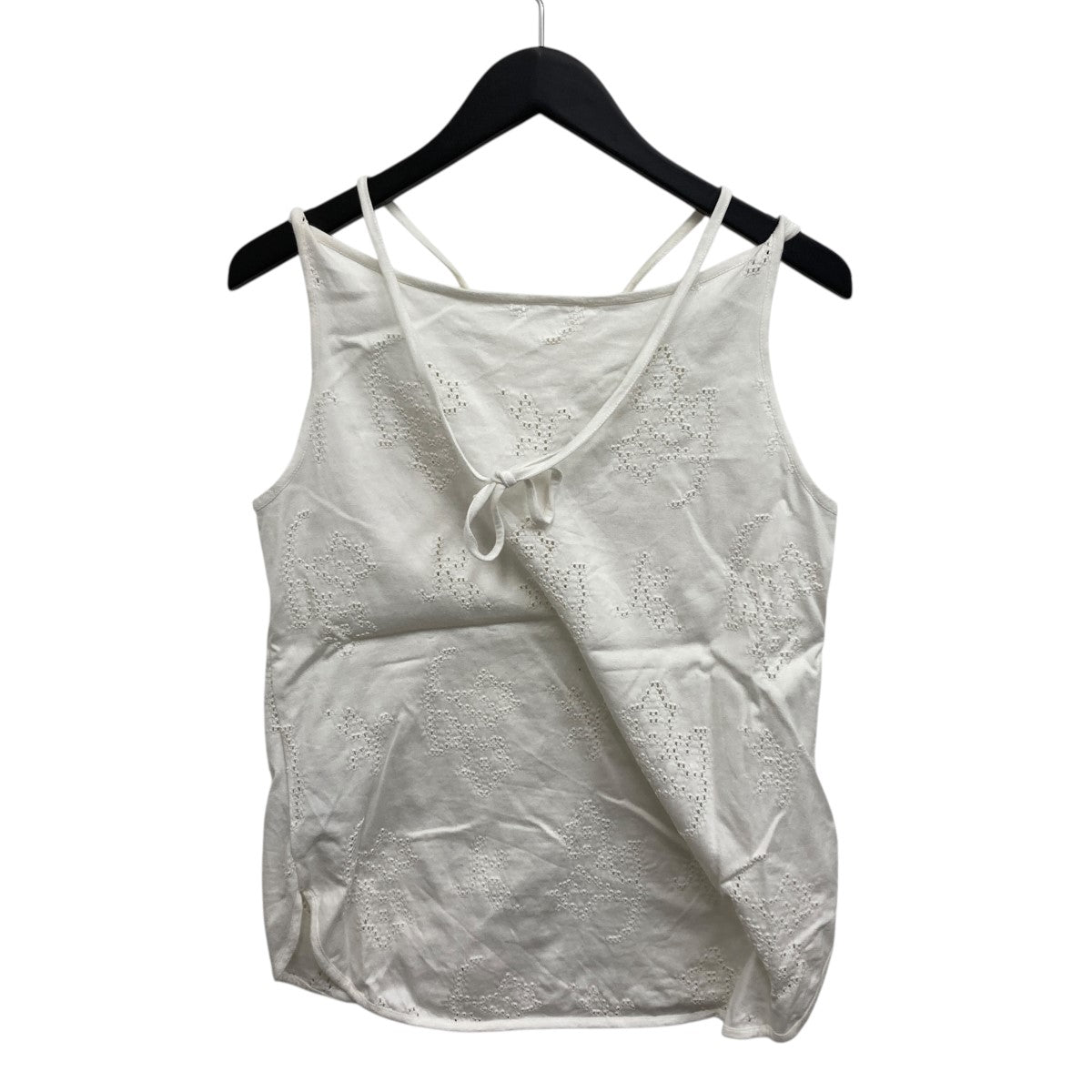 mame kurogouchi Eyelet Jersey Jacquard Sleeveless Top キャミソールトップス 古着・中古-2枚目のアイテム画像