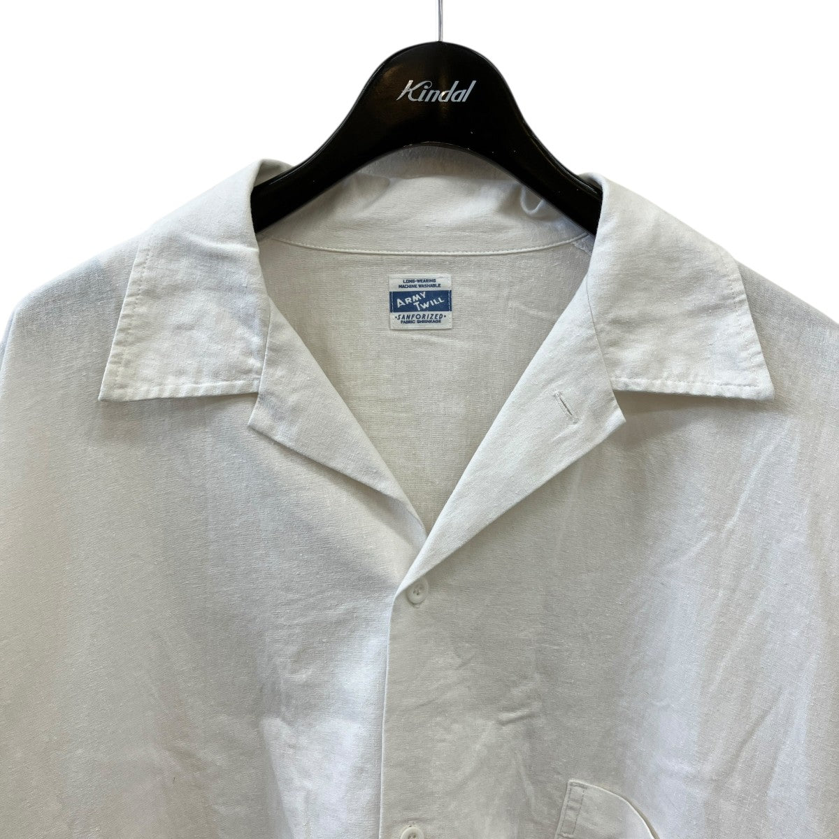 ARMY TWILL ARMY TWILL COTTON LINEN SLAB H S BIG SHIRTオーバーサイズリネンシャツAM-2417006 古着・中古-3枚目のアイテム画像