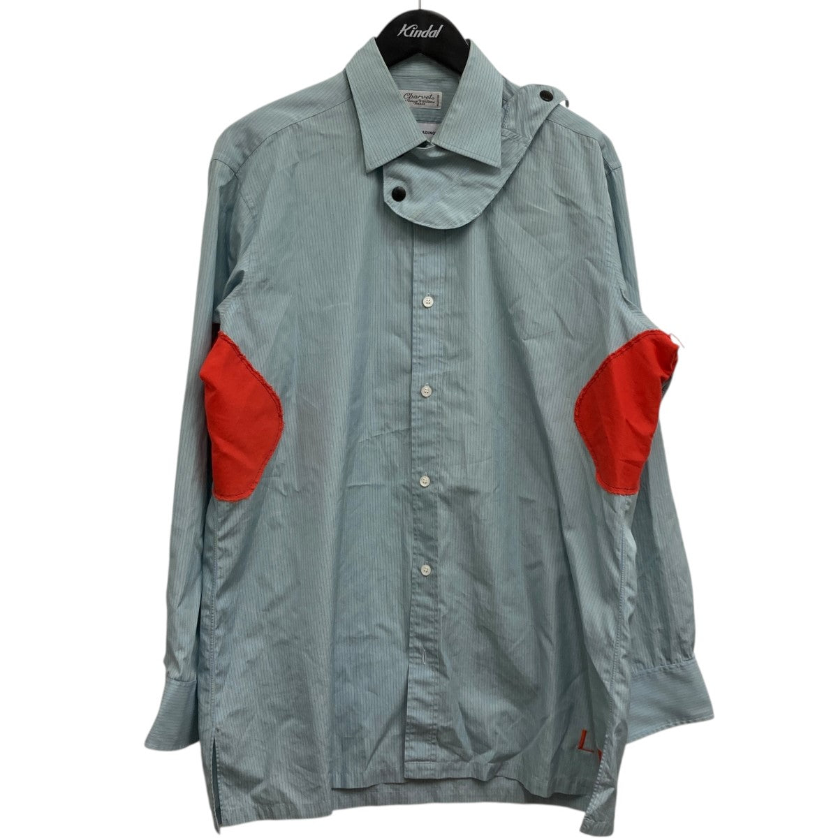 Kiko Kostadinov×LAILA TOKYO ストライプシャツ サックスブルー×レッド