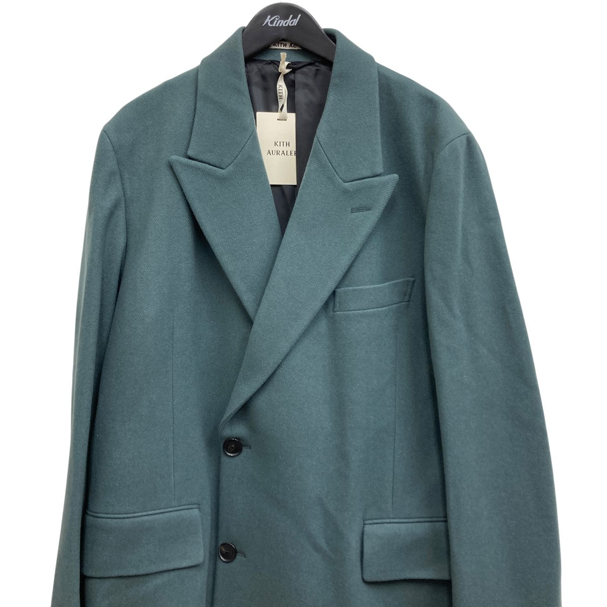新品未使用　AURALEE オーラリー DOUBLECLOTH メルトン コート KITH×AURALEE ウールメルトンコート グリーン サイズ 4｜【公式