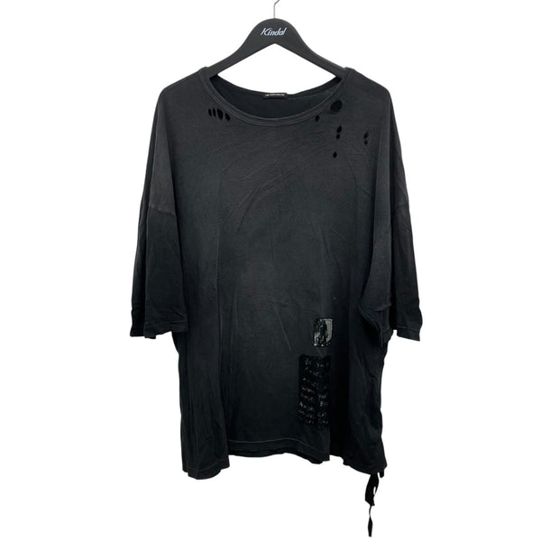 Ann Demeulemeester - 未使用。アンドゥムルメステール 半袖カットソー Tシャツ 38 ANN DEMEULEMEESTER(アンドゥムルメステール) ダメージ加工Tシャツ