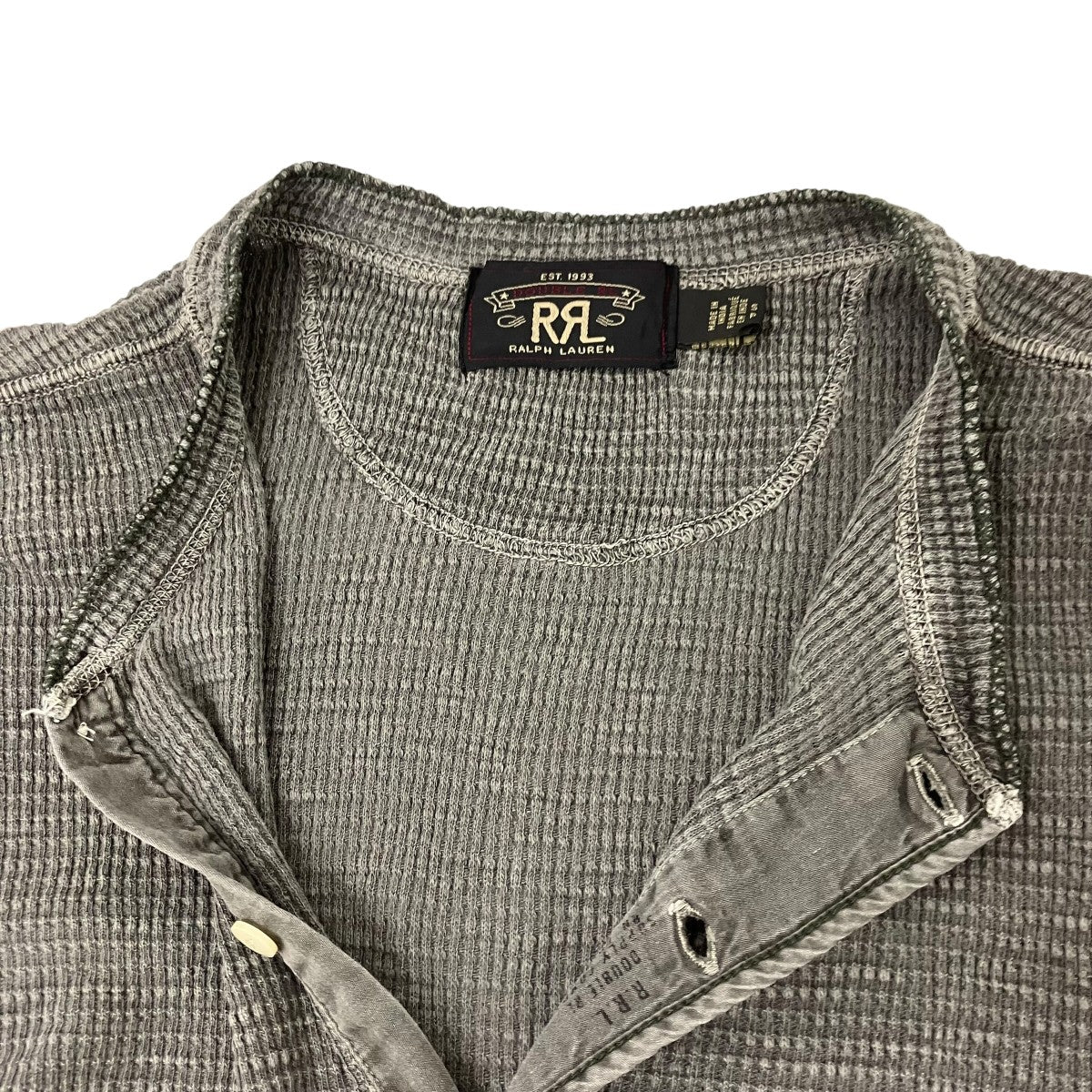 RRL ヘンリーネック サーマル Tシャツ 古着・中古-4枚目のアイテム画像