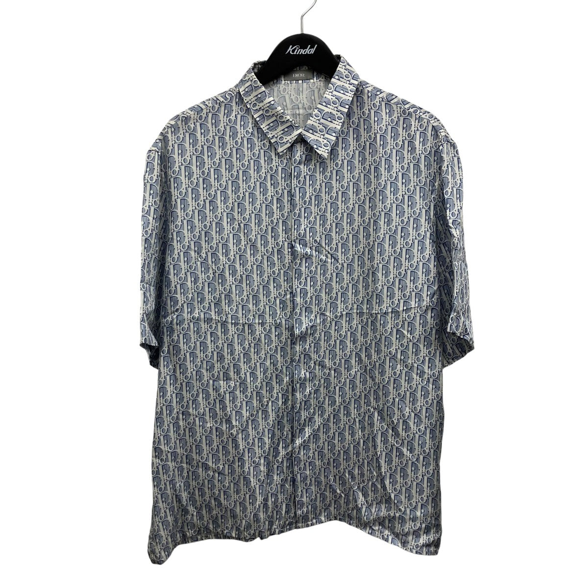 Christian Dior オブリーク半袖シルクシャツ 古着・中古-1枚目のアイテム画像
