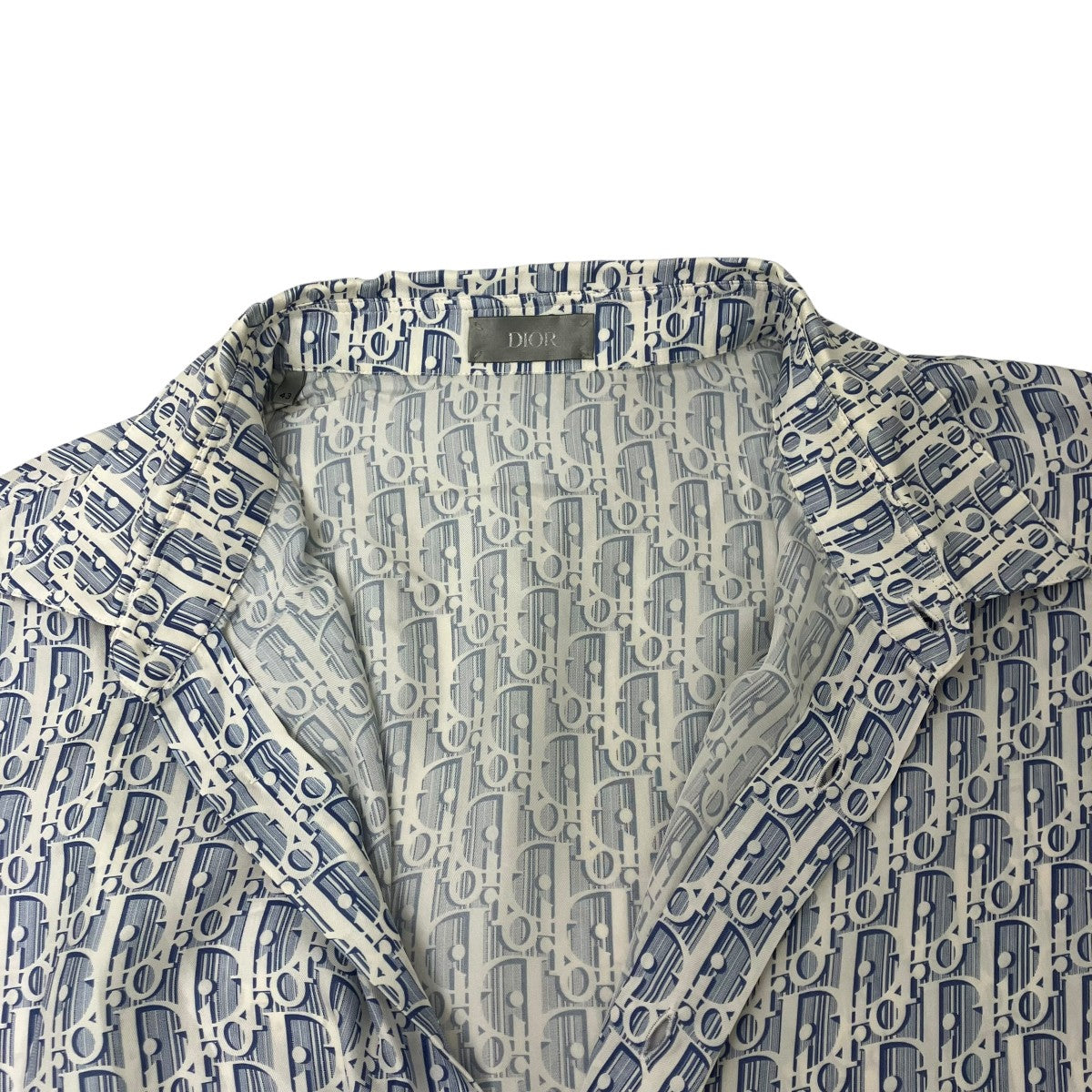 Christian Dior オブリーク半袖シルクシャツ 古着・中古-4枚目のアイテム画像