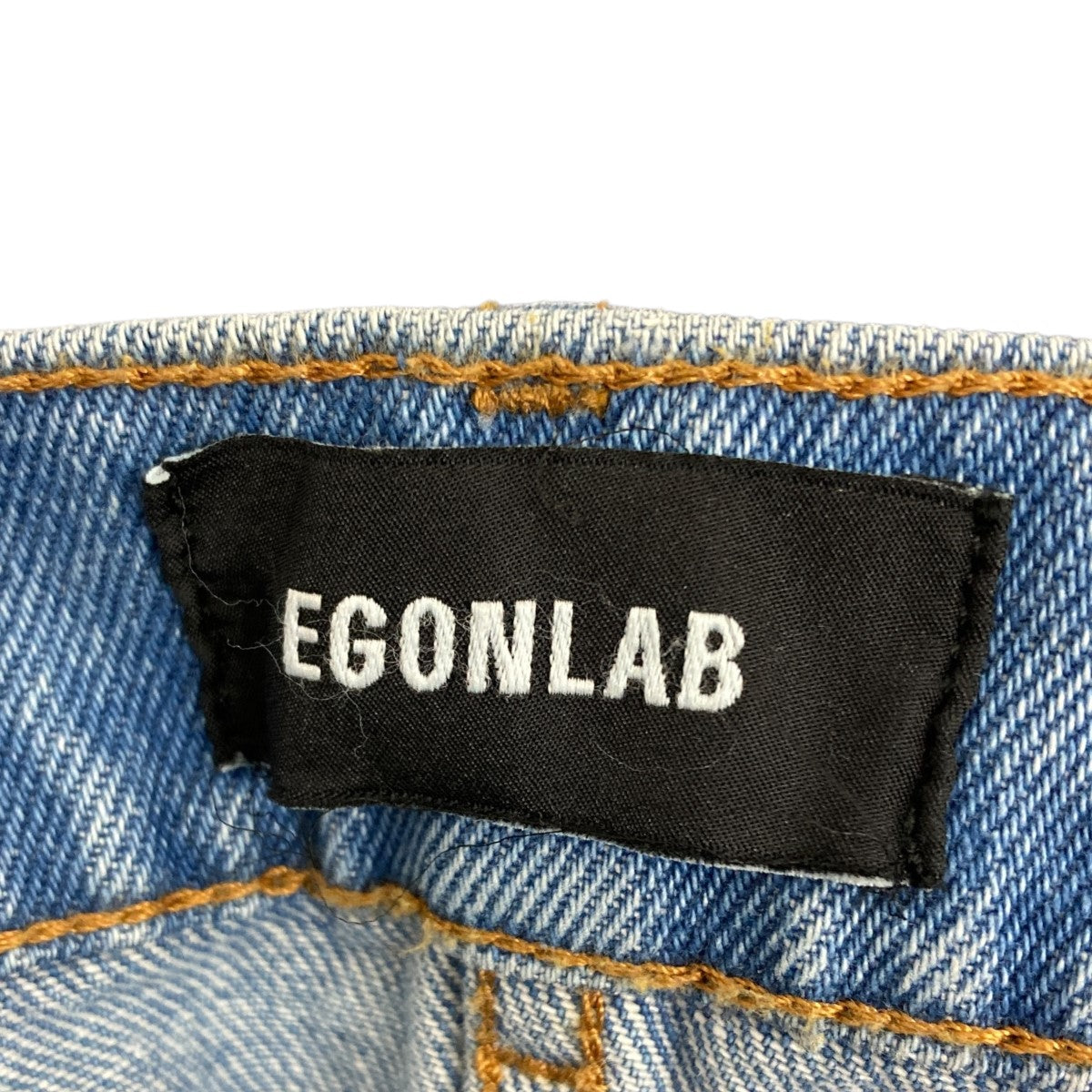 Egonlab 　デニム　エゴンラボ　ブリーチ　カーゴ　デニム　ブラウン International Gallery BEAMS（インターナショナルギャラリー