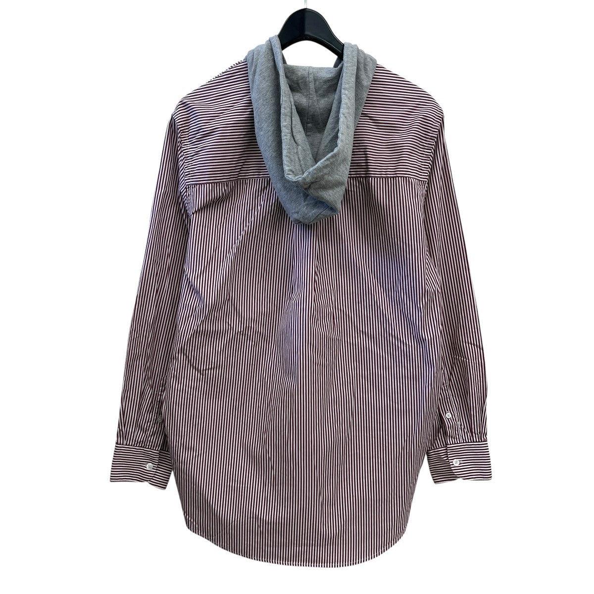 CMMN SWDN(コモン スウェーデン) ストライプフーデッドシャツ1413W643
