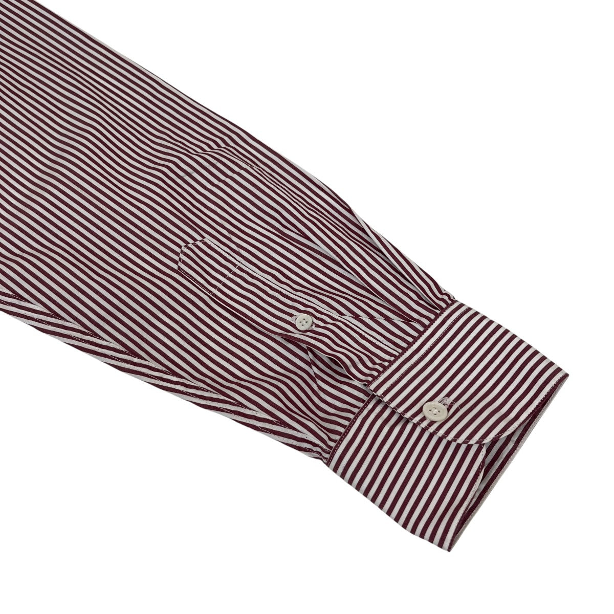 ストライプフーデッドシャツ1413W643