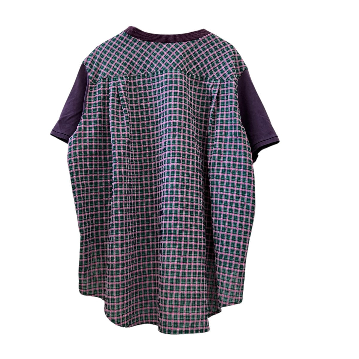 HEIHEI ドッキングチェックTシャツ 古着・中古-2枚目のアイテム画像