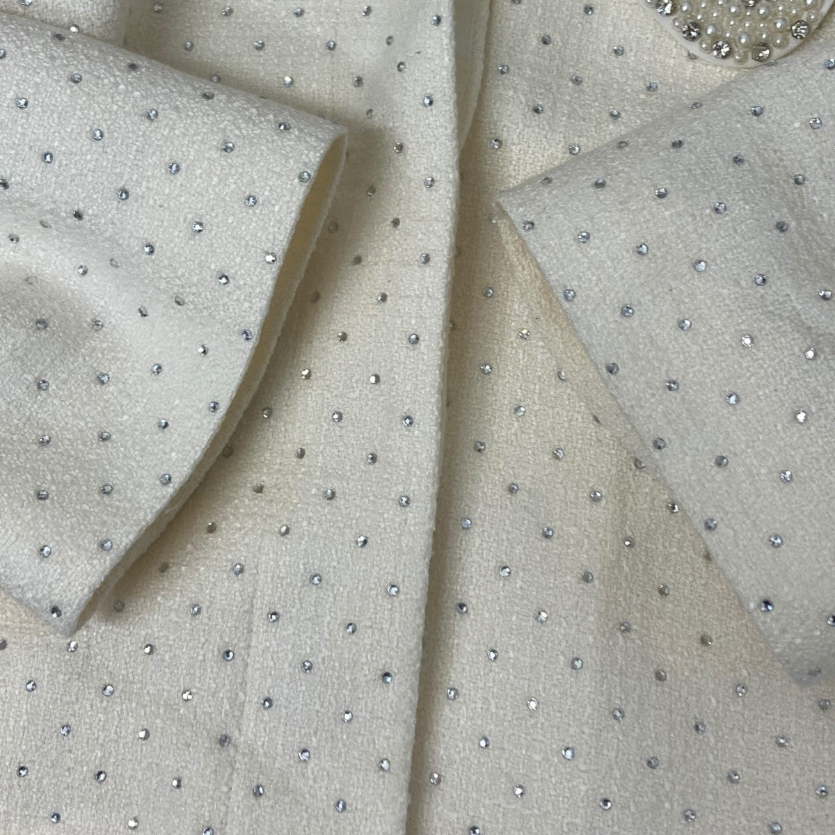 Sandro Short-sleeved rhinestone jacket ラインストーンブラウス 古着・中古-5枚目のアイテム画像