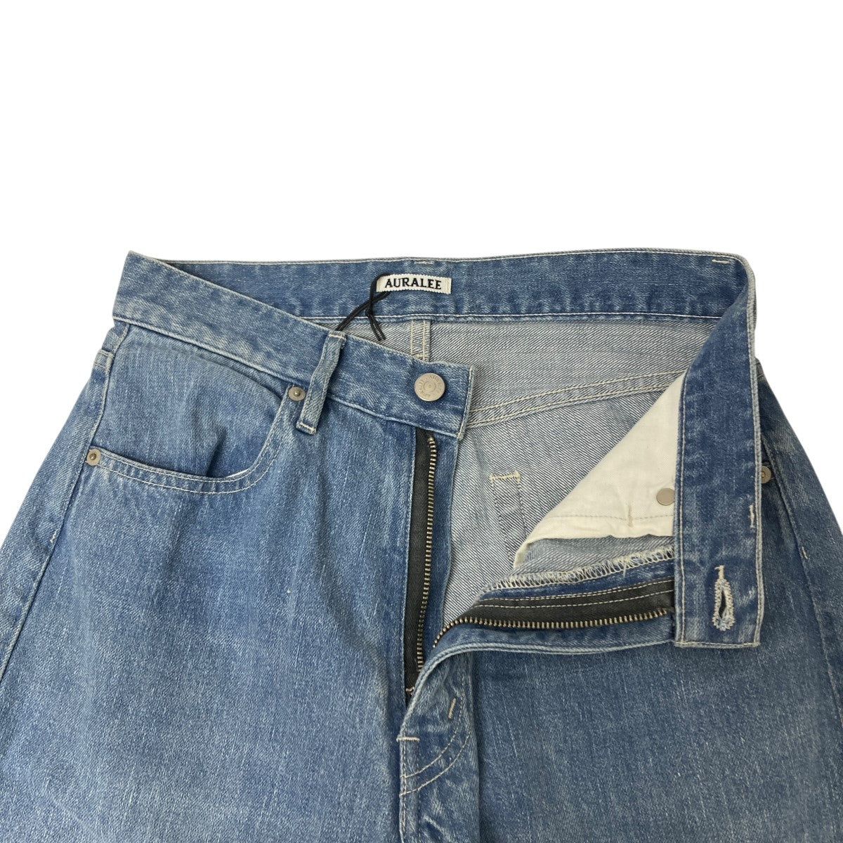 AURALEE(オーラリー) SELVEDGE FADED LIGHT DENIM PANTS セルビッジ