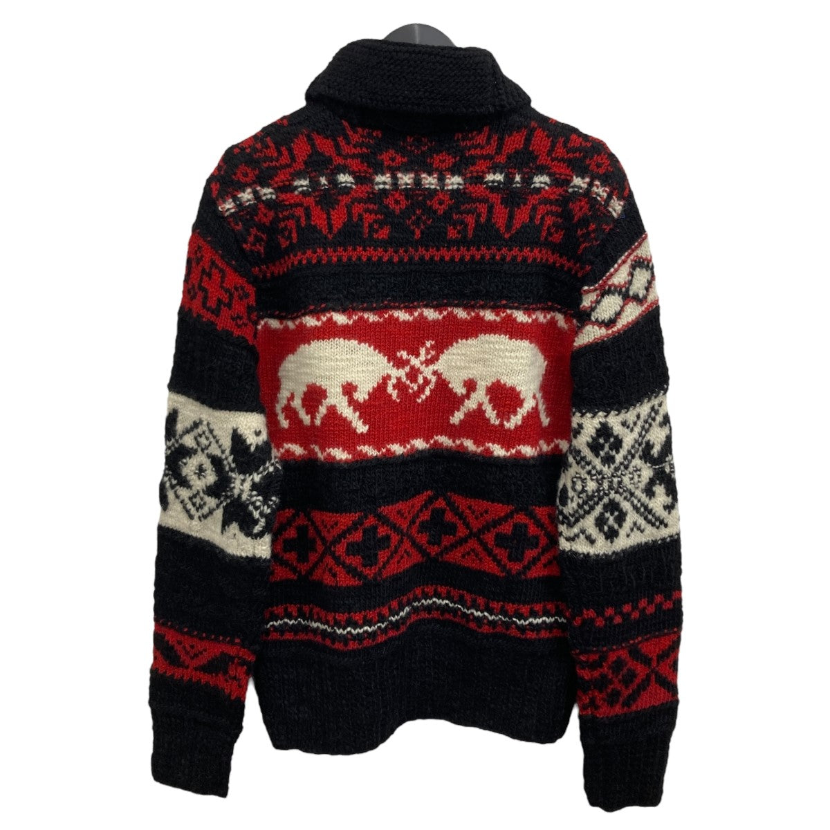 RALPH LAUREN　カウチンニット　ジップアップ　ヴィンテージ　アンゴラ RALPH LAUREN カウチンニット ジップアップ ヴィンテージ