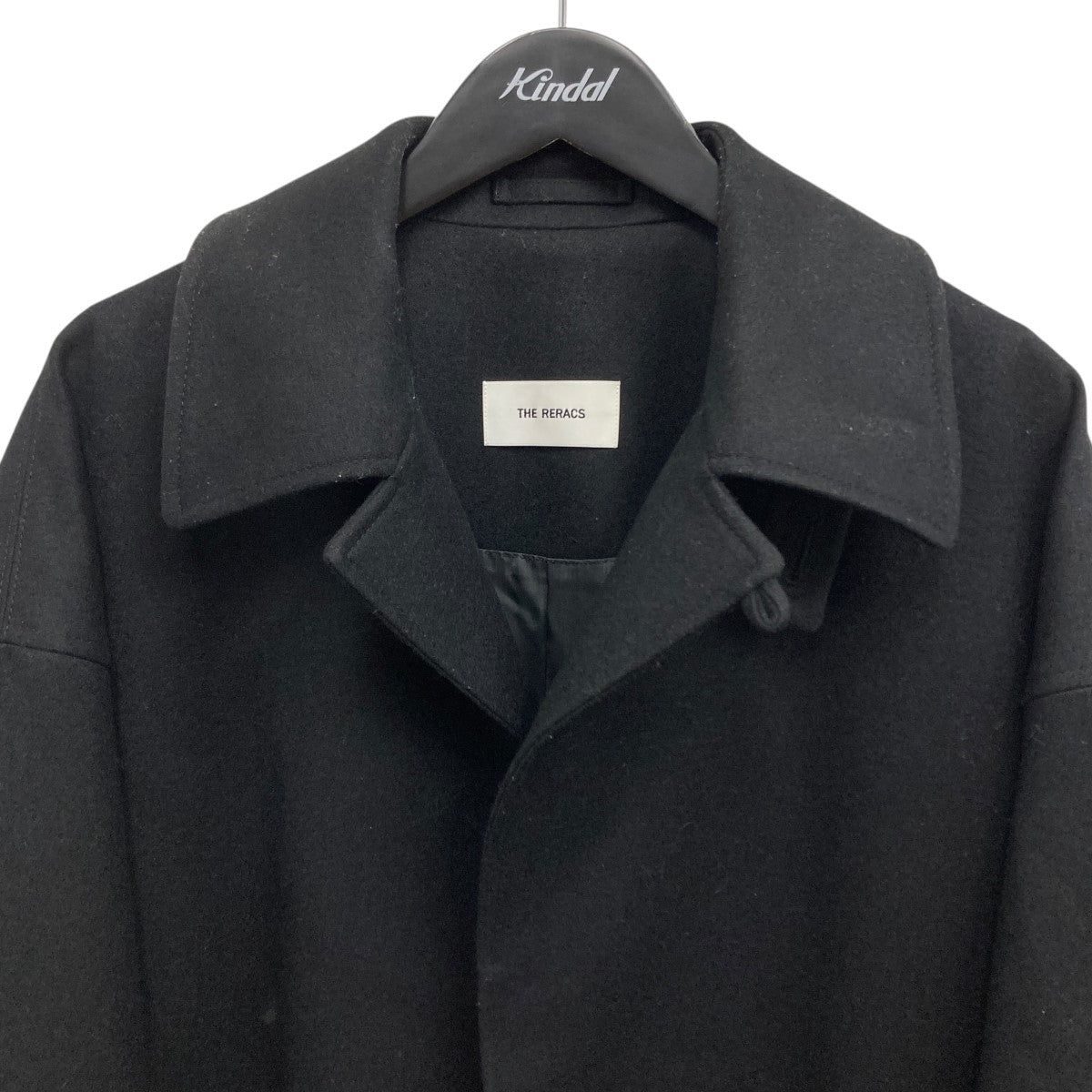 【新品】THE RERACS バルカラーコート 48 黒 希少 THE RERACS│ザ・リラクス / THE BAL COLLAR COAT(GRAY BROWN)