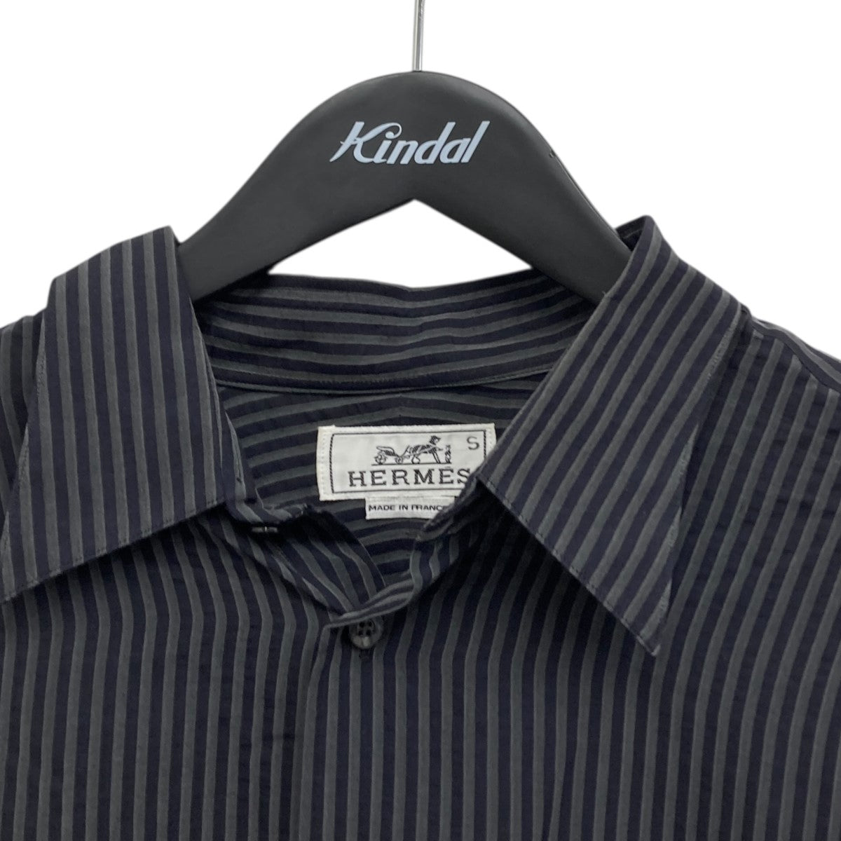 B*o様 HERMES ストライプ 長袖シャツ 中古・古着通販】HERMES (エルメス) セリエボタン レイヤード