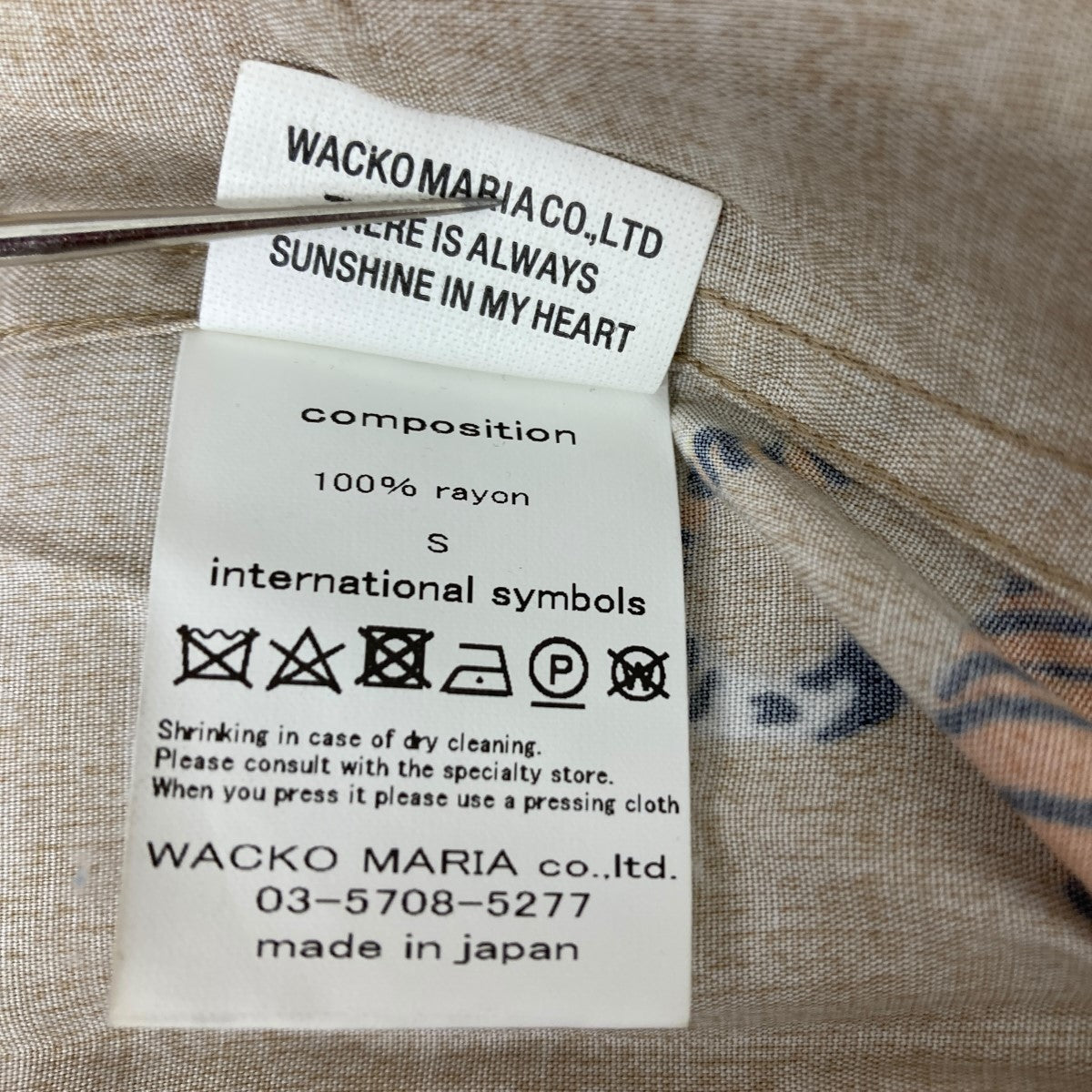 WACKO MARIA(ワコマリア) TIM LEHI L Sロングスリーブアロハシャツ