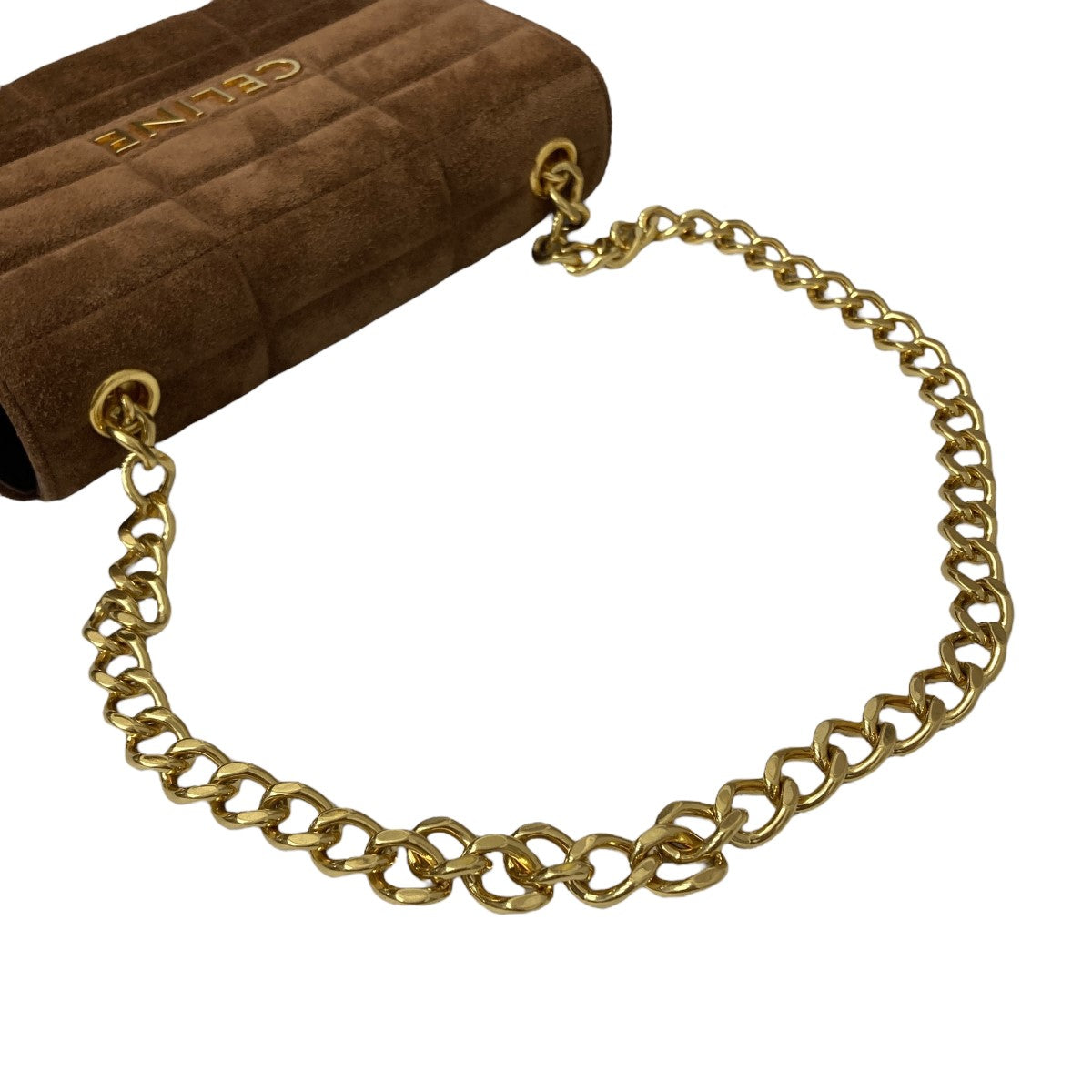 CELINE(セリーヌ) モノクローム マトラッセスエードチェーンショルダー