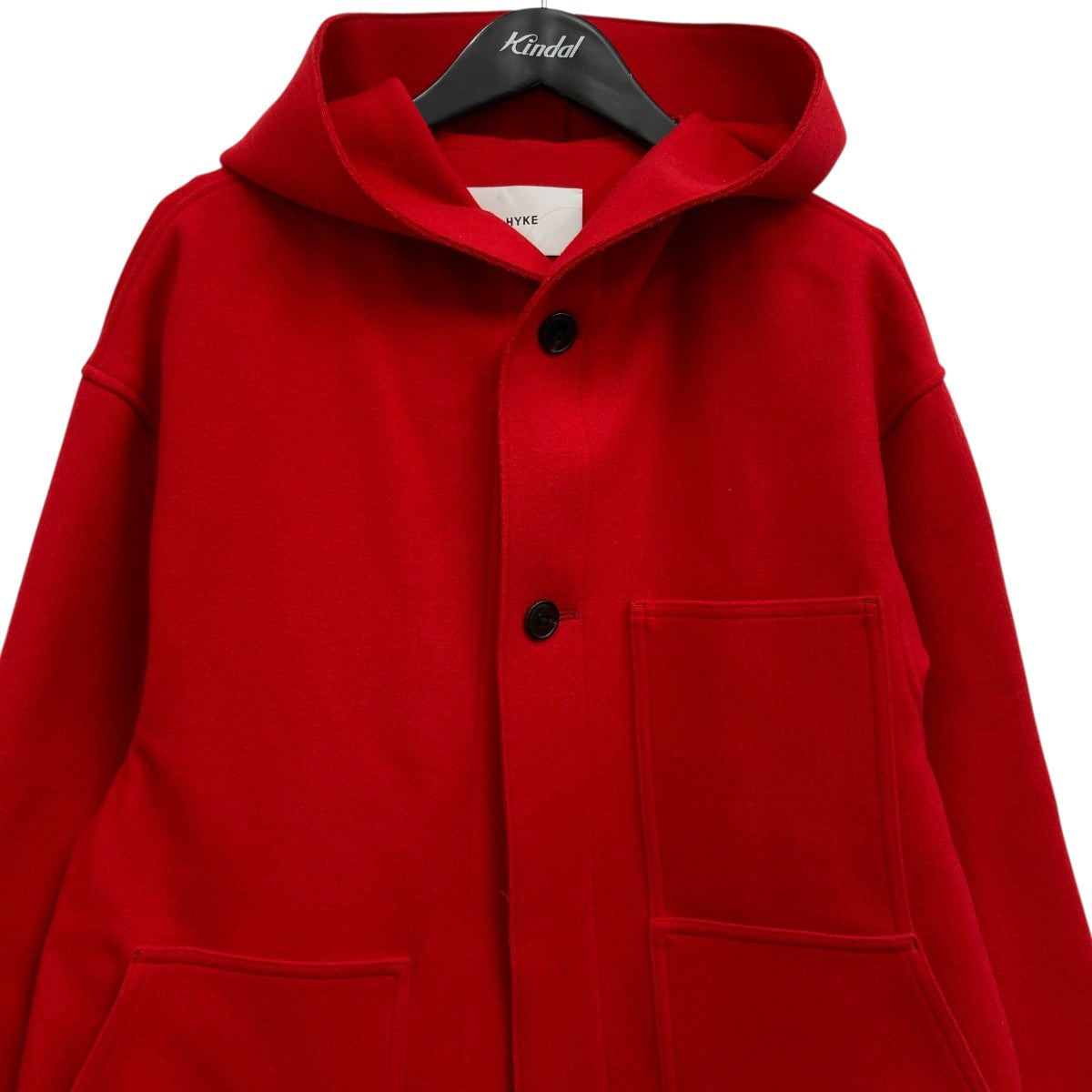 HYKE(ハイク) MELTON HOODED WORK COAT フーデッドコート 232-17397