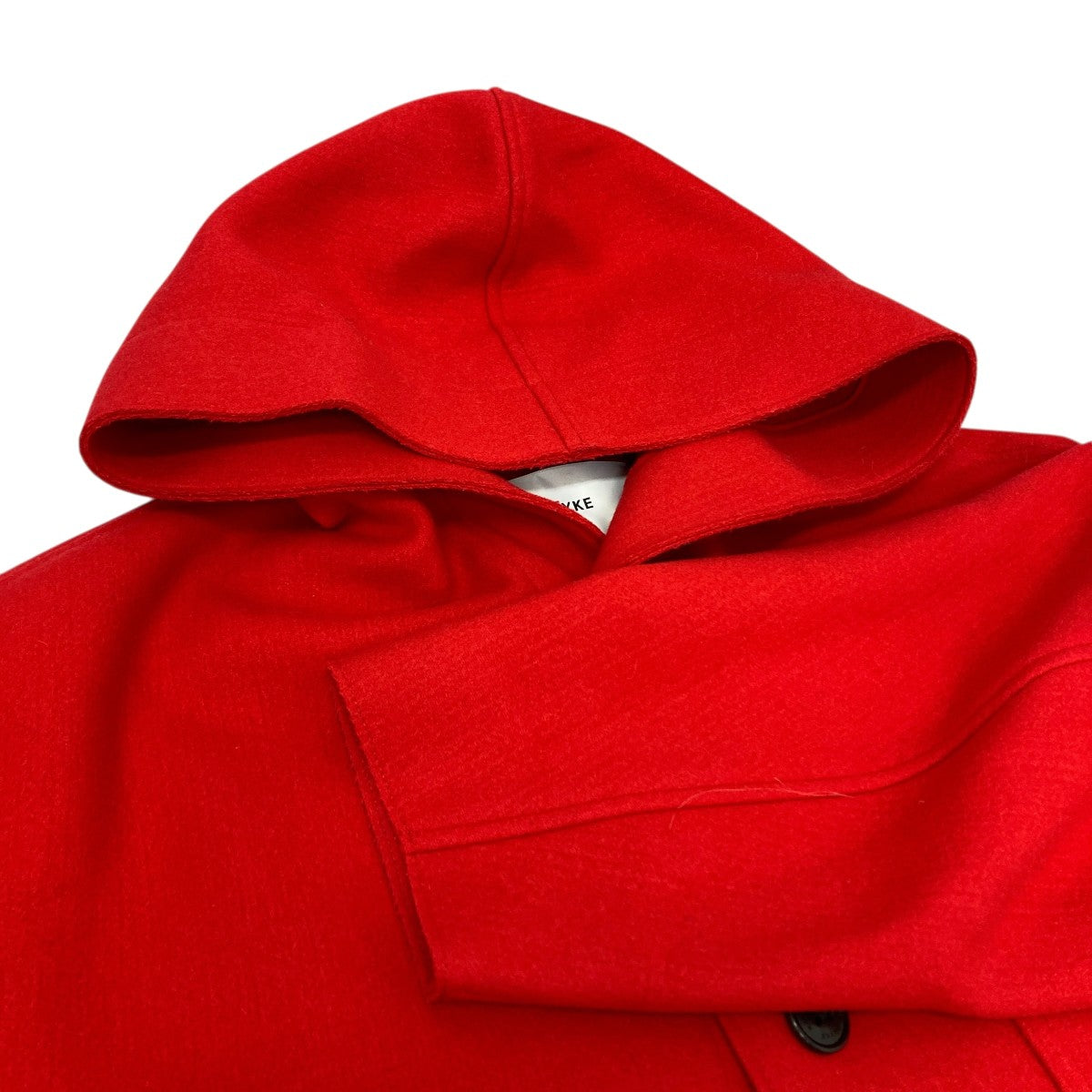 HYKE(ハイク) MELTON HOODED WORK COAT フーデッドコート 232-17397