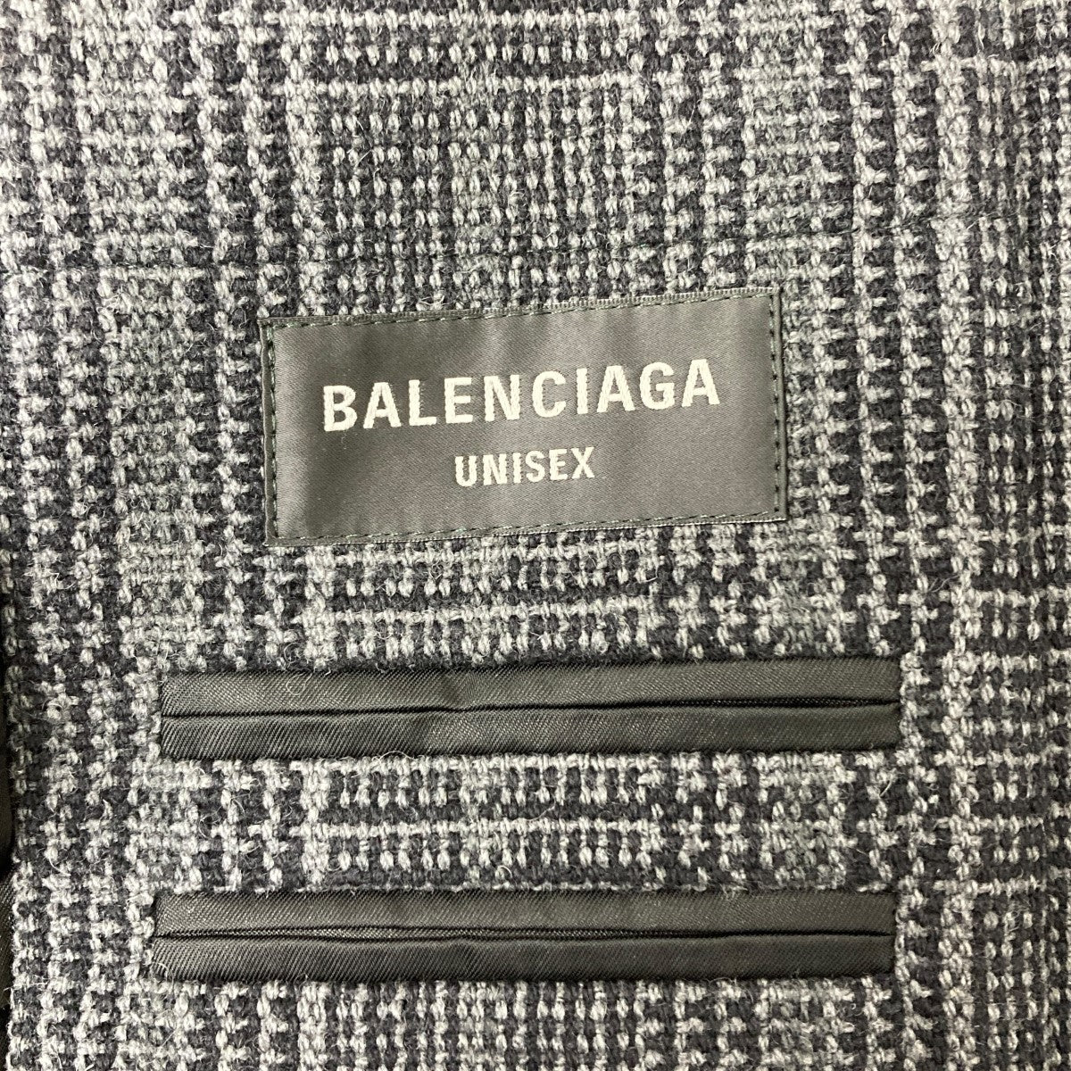 BALENCIAGA(バレンシアガ) ダブルブレストロングコート 768736 グレー