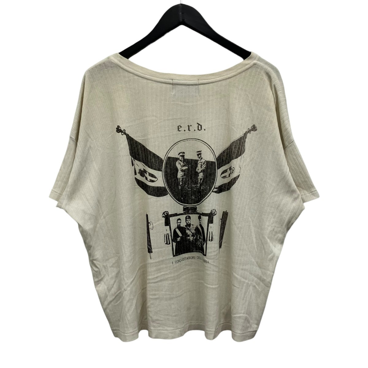 ENFANTS RICHES DEPRIMES ARCHITETTURA MUSSOLINI RIB T-SHIRT リブクロップドTシャツ 古着・中古-2枚目のアイテム画像