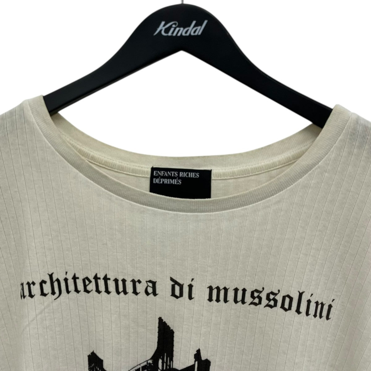 ENFANTS RICHES DEPRIMES ARCHITETTURA MUSSOLINI RIB T-SHIRT リブクロップドTシャツ 古着・中古-3枚目のアイテム画像