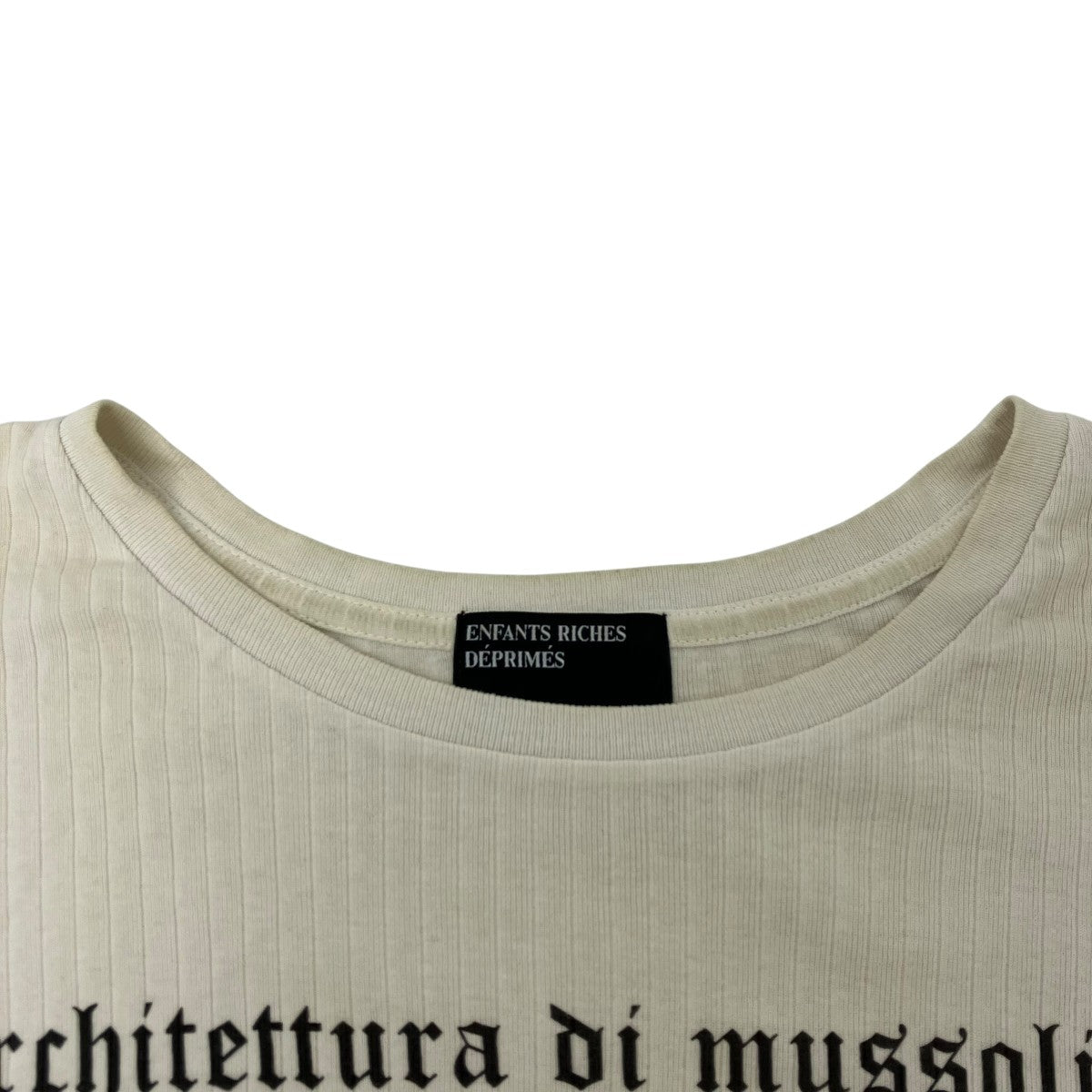 ENFANTS RICHES DEPRIMES ARCHITETTURA MUSSOLINI RIB T-SHIRT リブクロップドTシャツ 古着・中古-6枚目のアイテム画像