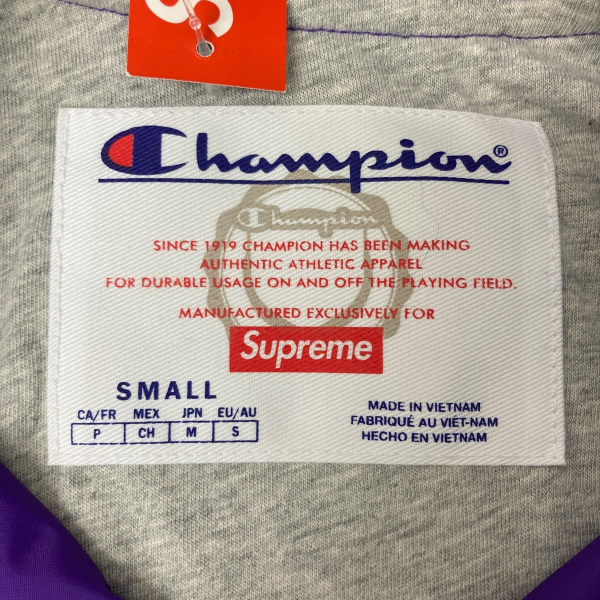 Supreme×Champion Coaches Jacketコーチジャケット パープル サイズ S