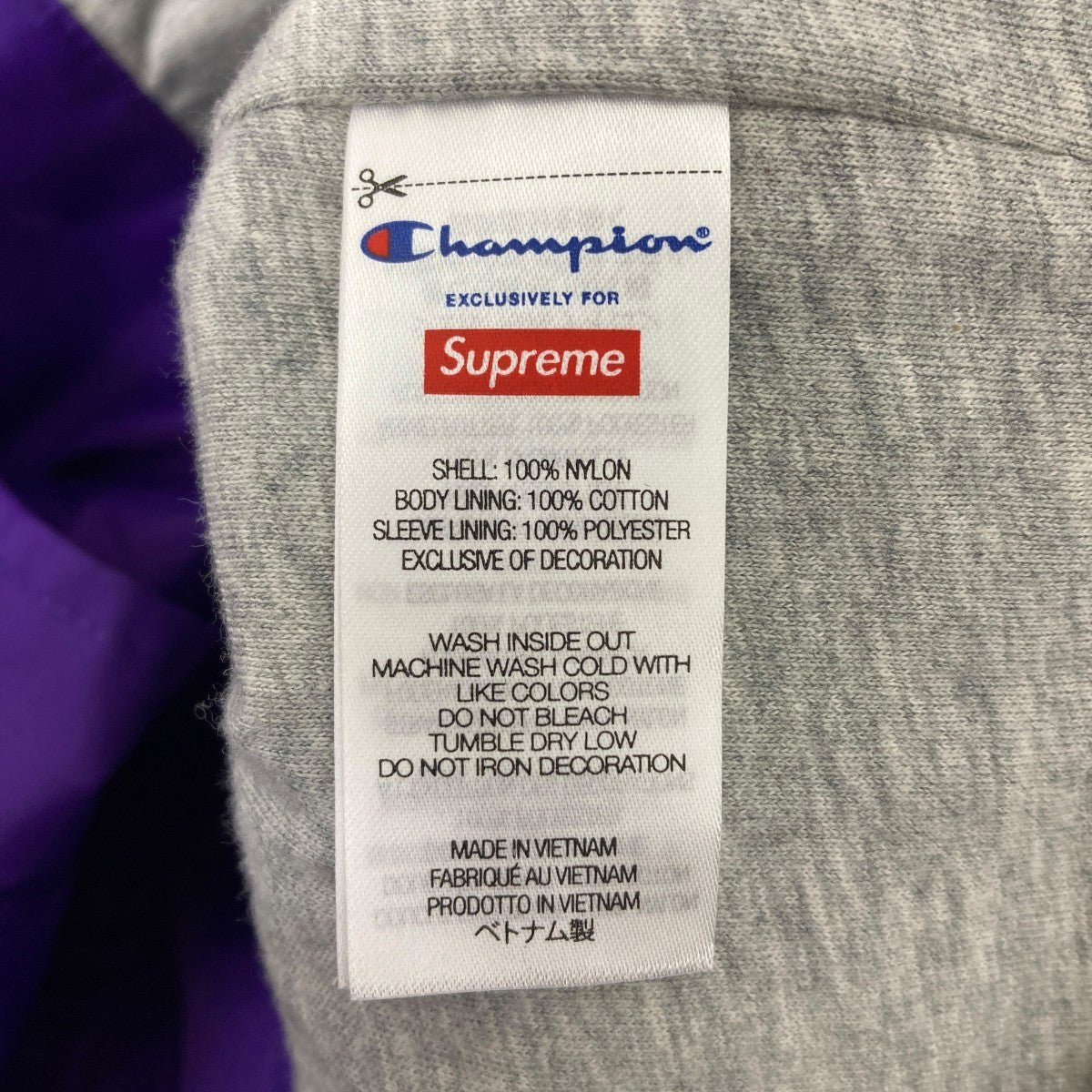 Supreme×Champion Coaches Jacketコーチジャケット パープル サイズ S