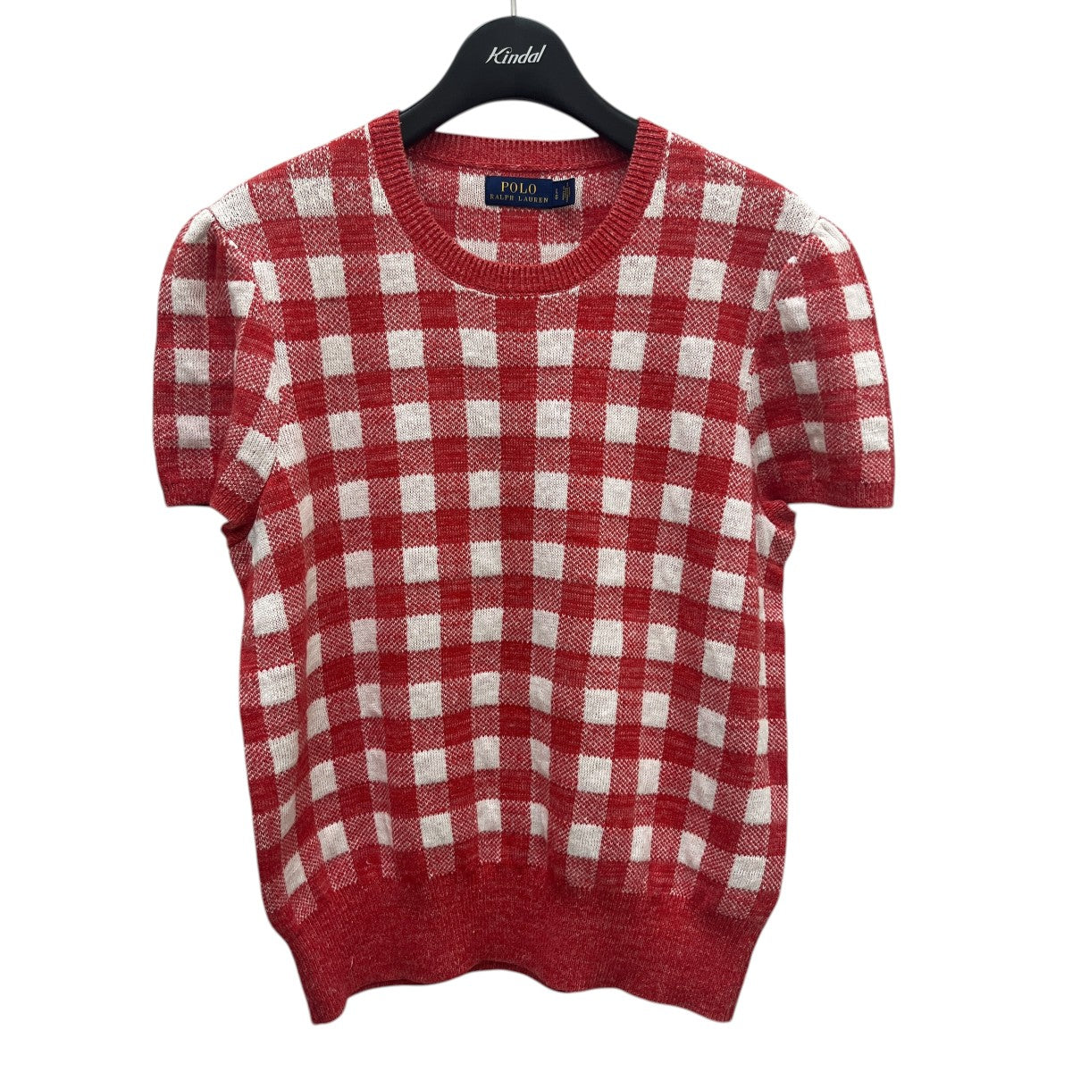 POLO RALPH LAUREN チェッククルーネックニット 古着・中古-1枚目のアイテム画像