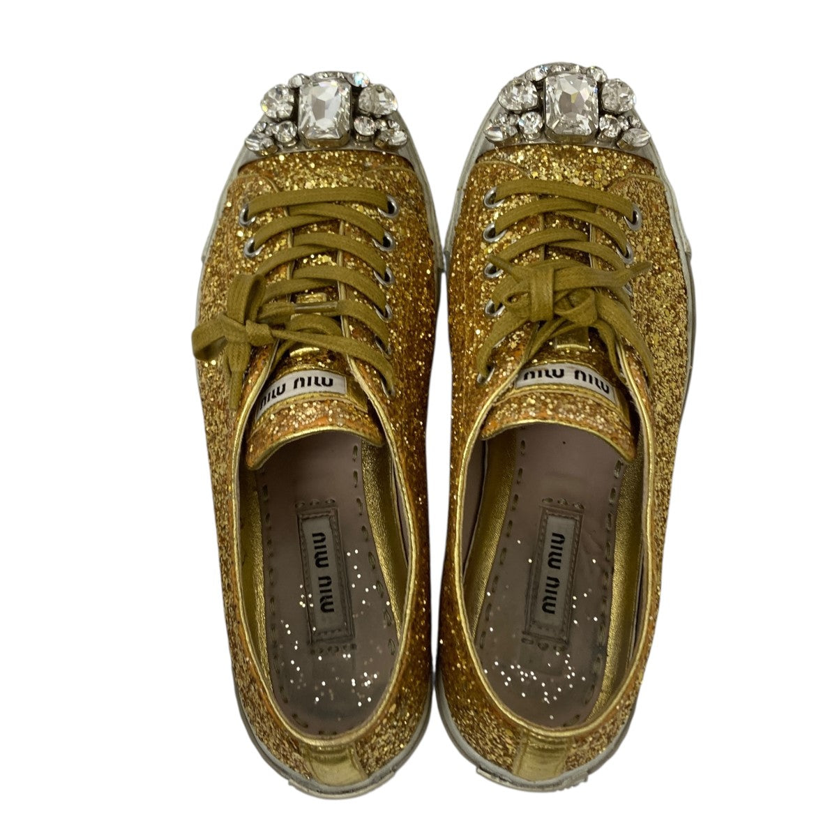 みゅうみゅう MIU MIU (ミュウミュウ) リブコットン ロゴパッチ クロップドT