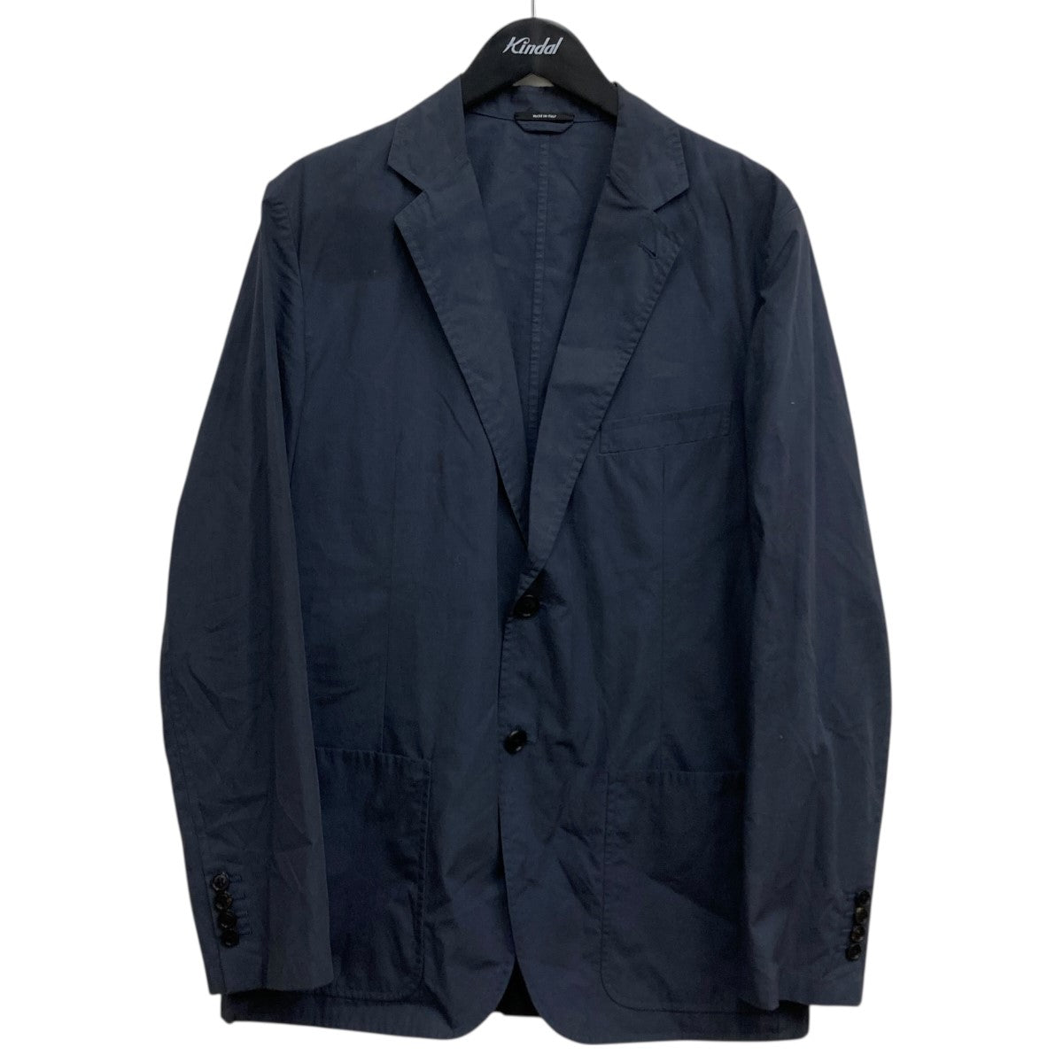 HERMES エルメス　シルク混　サイズ50 テーラードジャケット HERMES(エルメス) テーラードジャケット ネイビー サイズ 50｜【公式