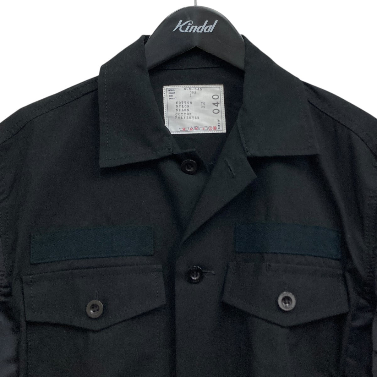 sacai(サカイ) シャツジャケット SCM-040 ブラック サイズ 2