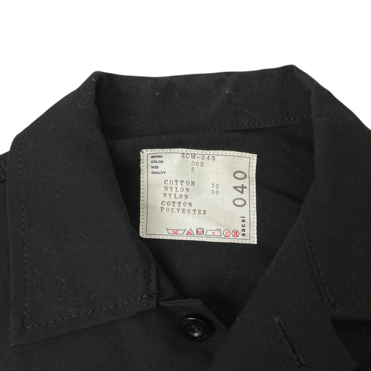 sacai(サカイ) シャツジャケット SCM-040 ブラック サイズ 2