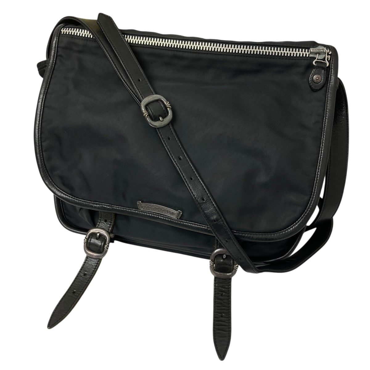 自身購入クロムハーツ 希少 正規品 ブラックナイロン メッセンジャーバッグ CHROME HEARTS(クロムハーツ) ガンスリンガーストラップナイロン
