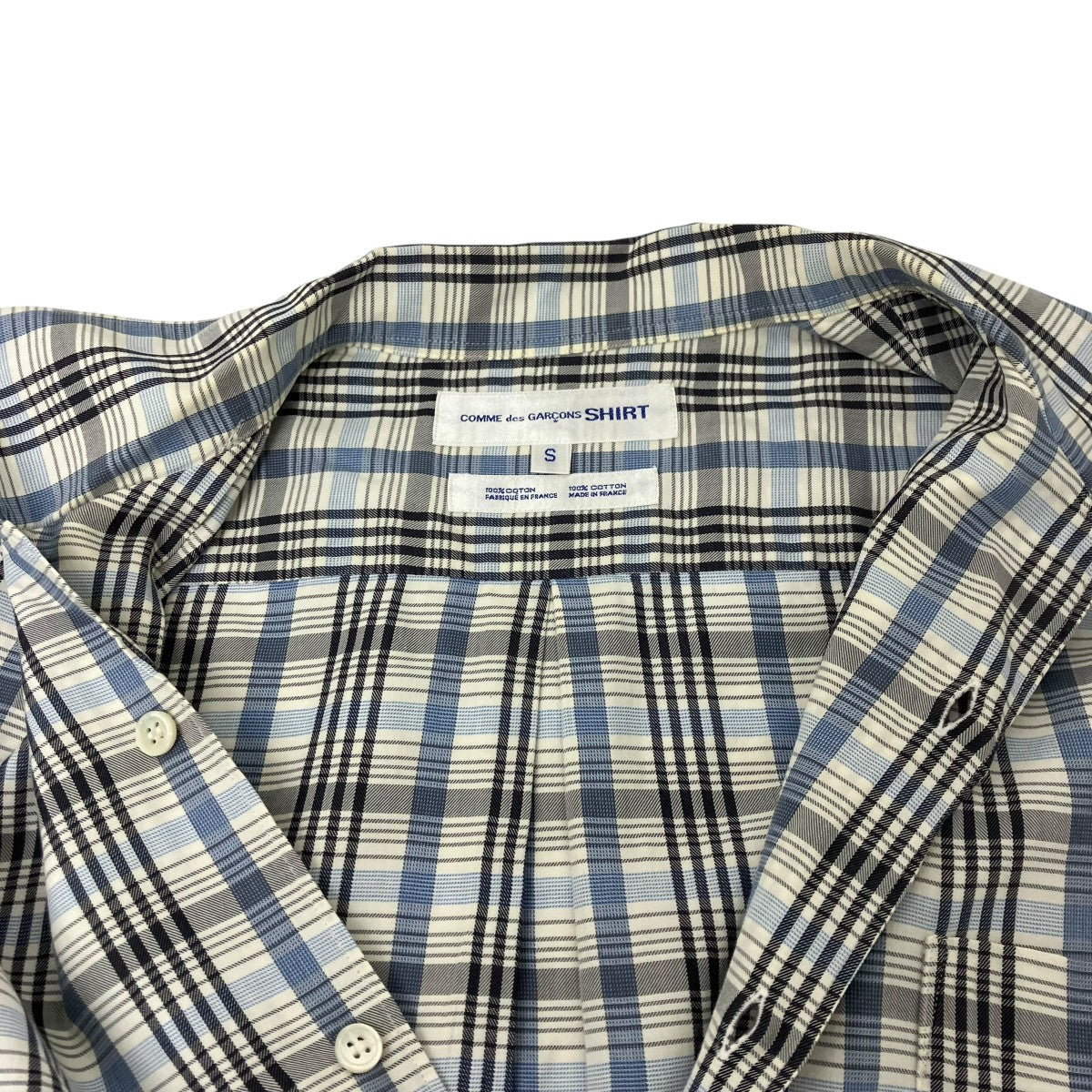 COMME des GARCONS SHIRT チェックショートスリーブシャツ 古着・中古-4枚目のアイテム画像