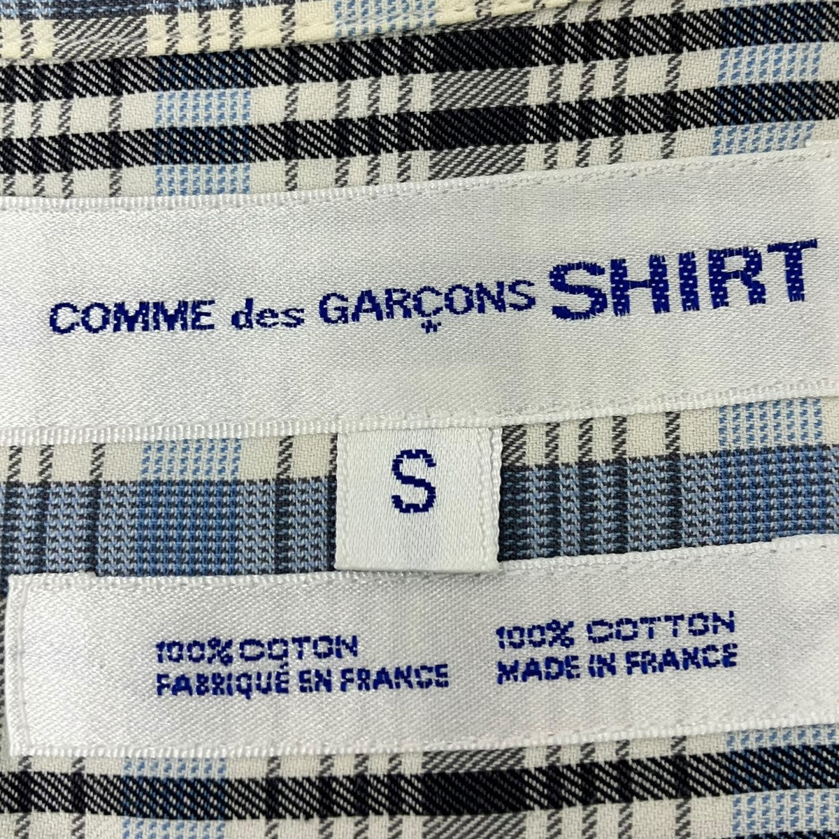 COMME des GARCONS SHIRT チェックショートスリーブシャツ 古着・中古-5枚目のアイテム画像