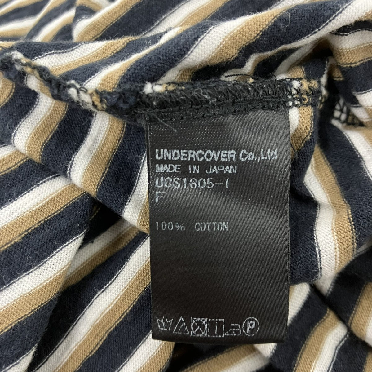 UNDERCOVER(アンダーカバー) ボーダーTシャツ UCS1805-1 ブラック