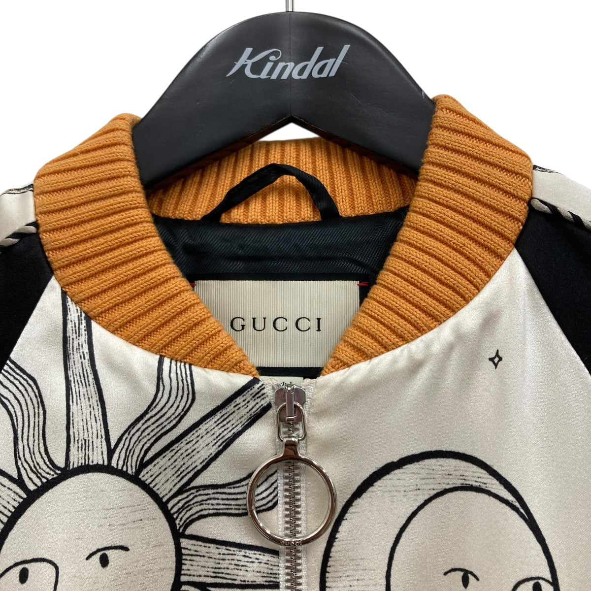 総柄シルクブルゾン