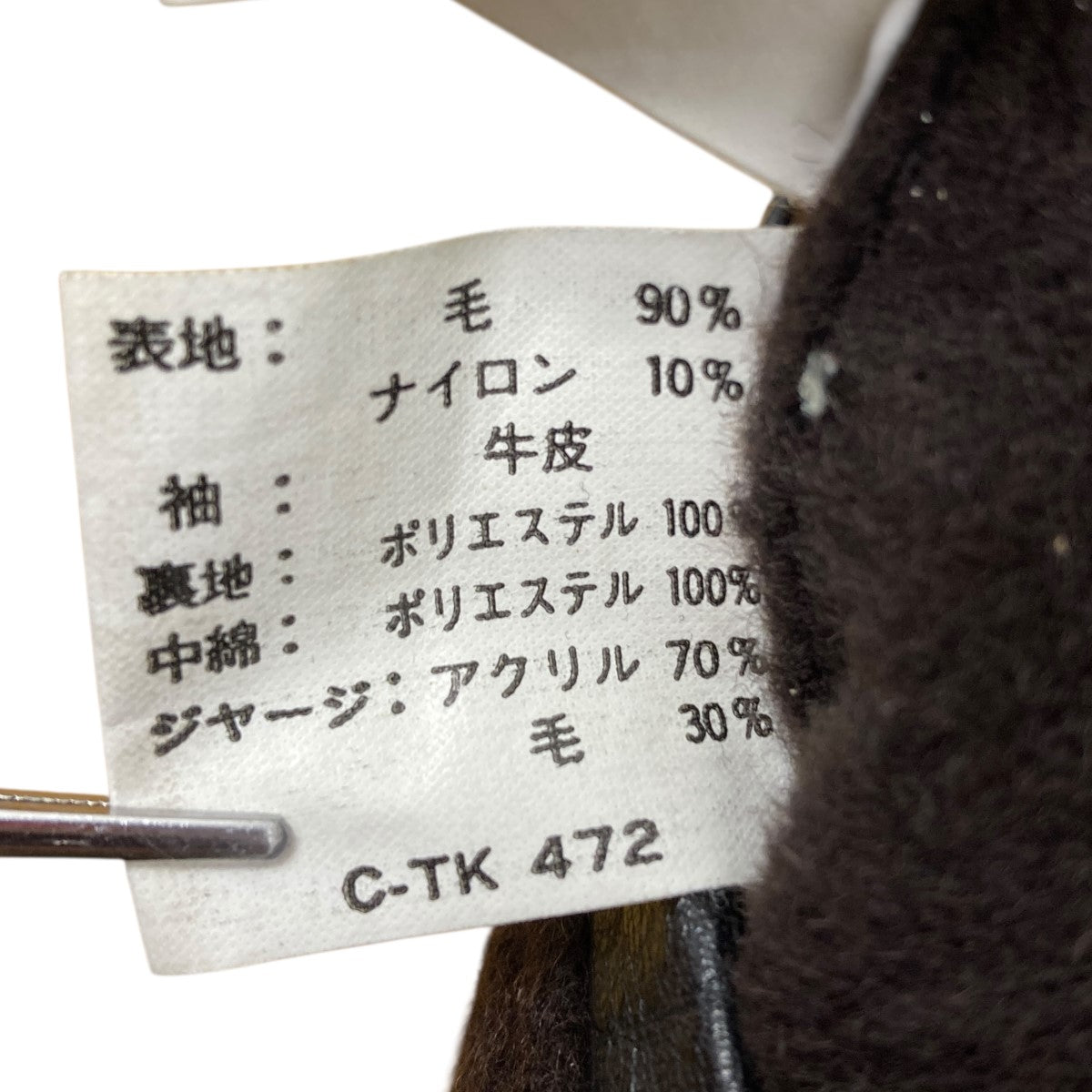 袖レザー切替スタジャン