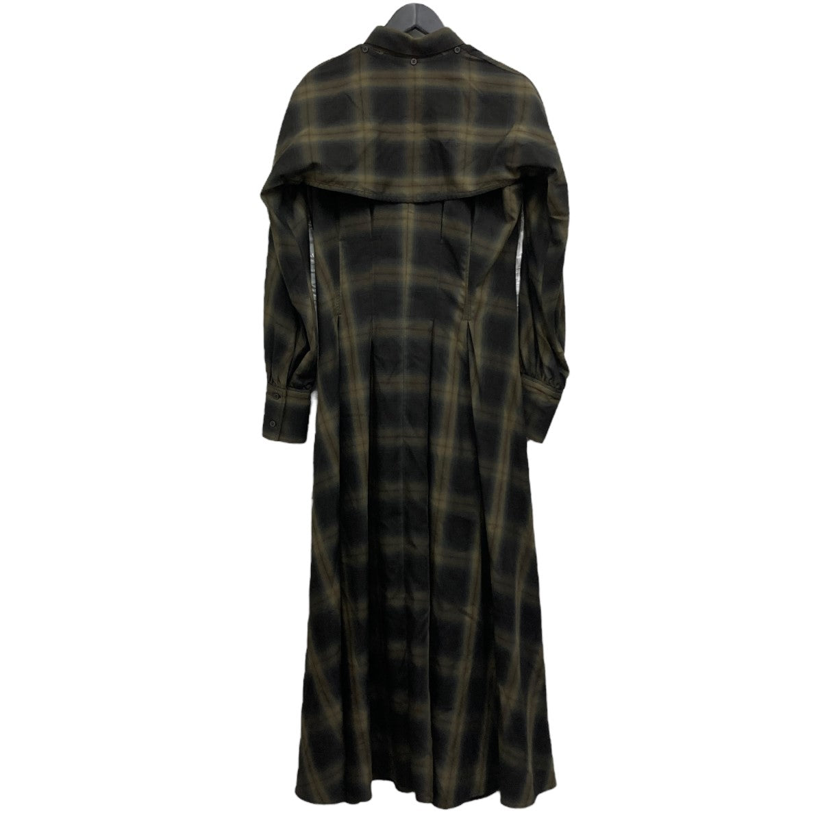 3WAY OMBRE CHECK FLARE DRESS