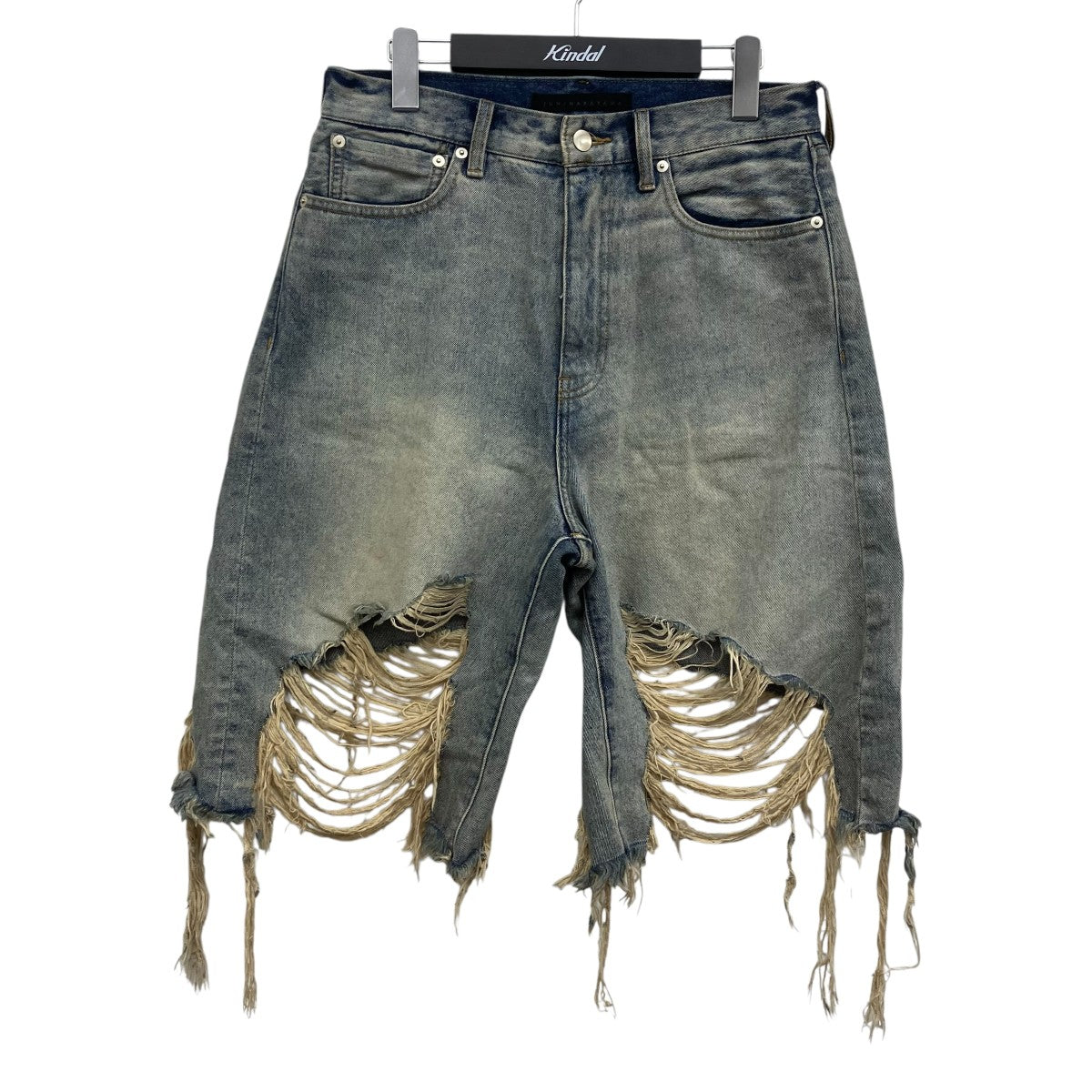 JUN／NAKAYAMA JN RIPPED DENIM SHORTS デニムショートパンツ 古着・中古-1枚目のアイテム画像