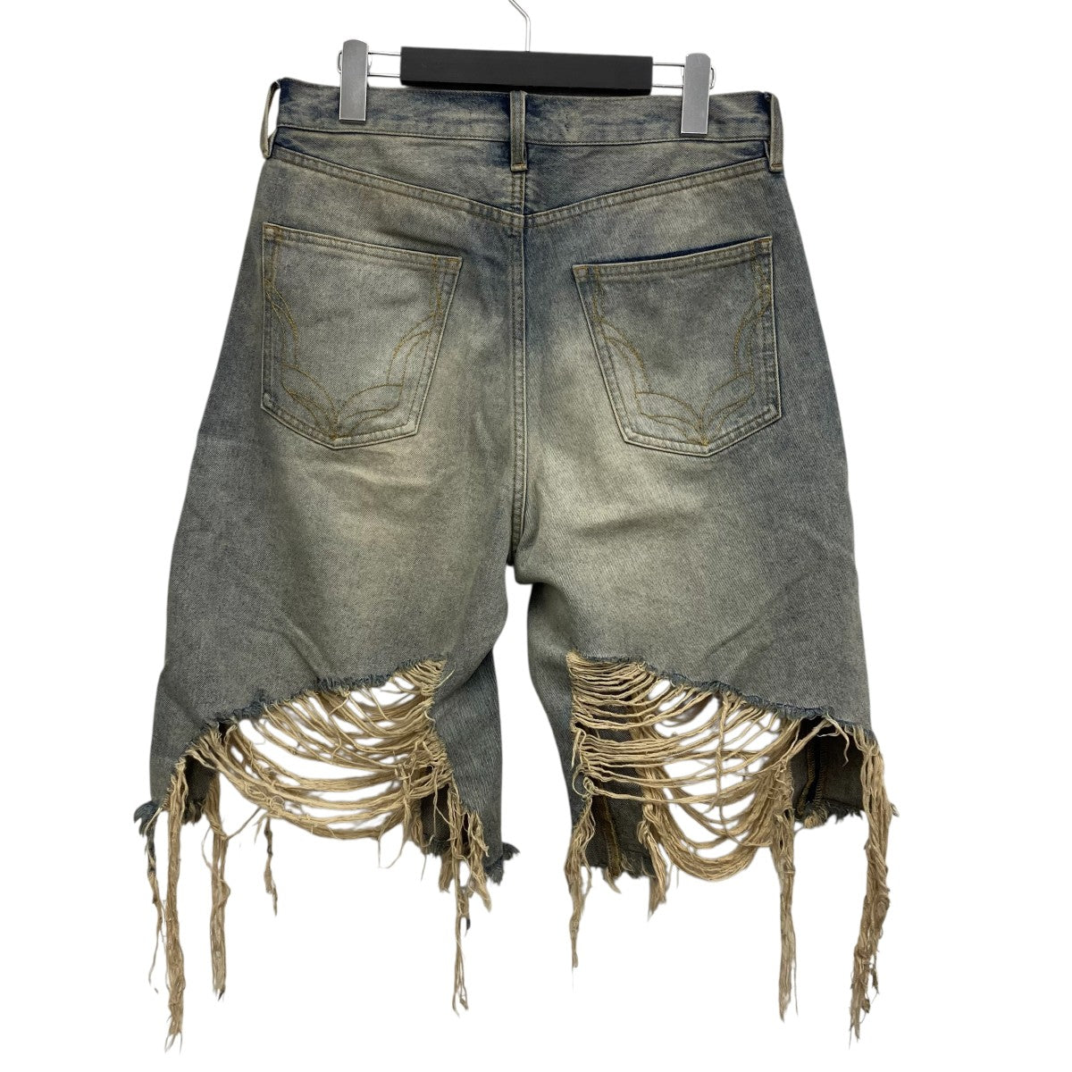 JUN／NAKAYAMA JN RIPPED DENIM SHORTS デニムショートパンツ 古着・中古-2枚目のアイテム画像