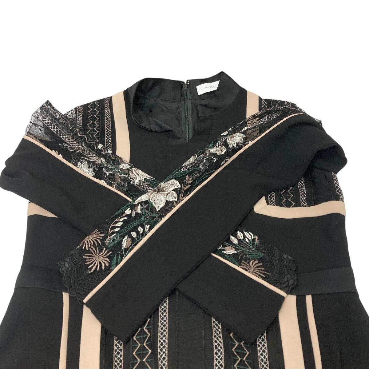 MURRAL(ミューラル) Framed flower dress MU21AW-0901 ブラック