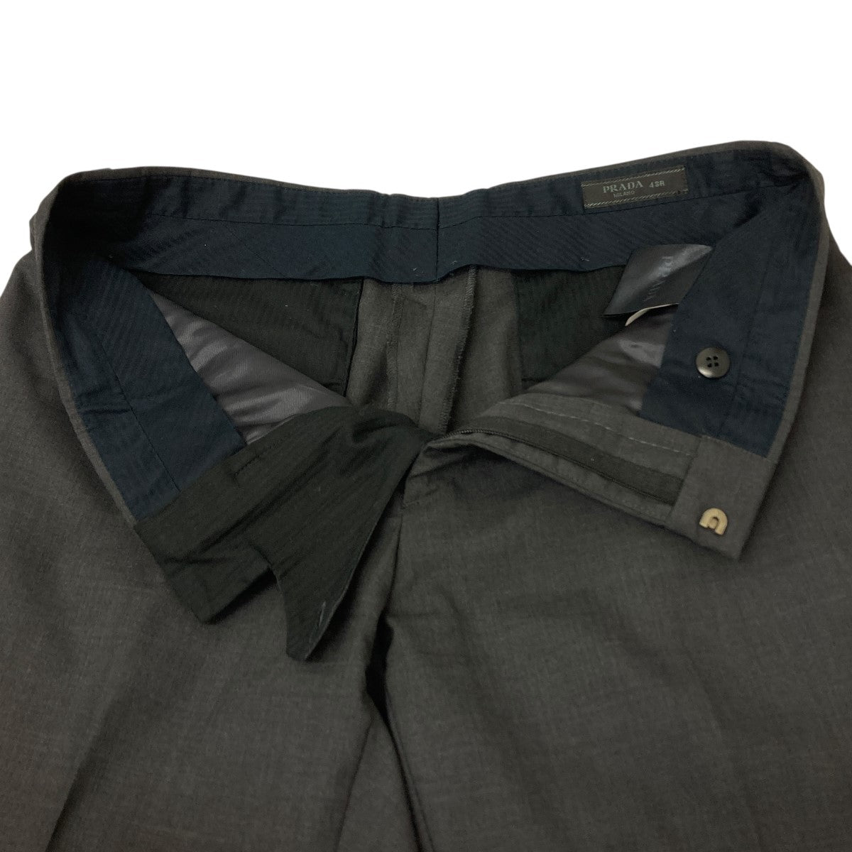 PRADA プラダ セットアップ スーツ グレー 48 PRADA - 【未使用級】PRADA スーツ セットアップ カーキグレー